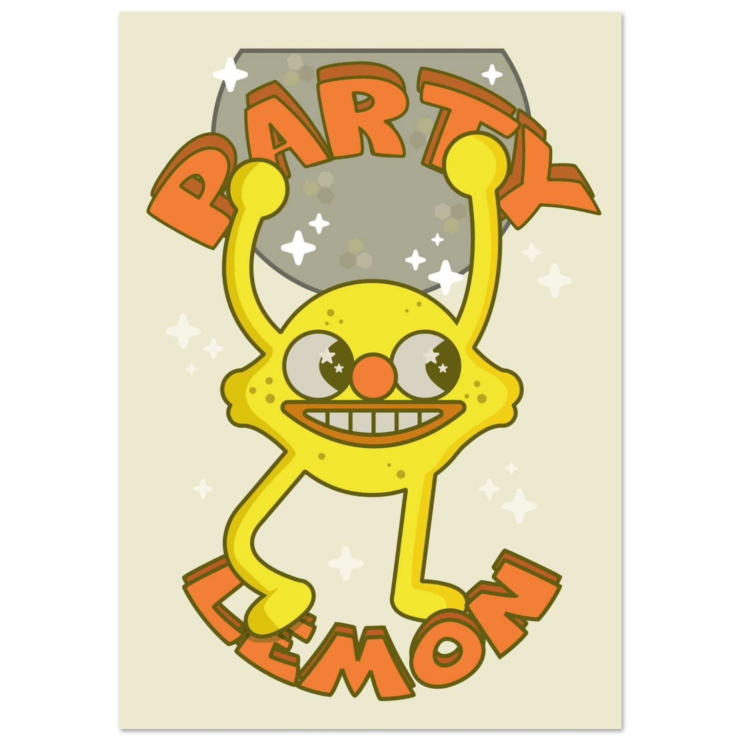 Fruity 'Party Lemon' - Premium Matte Paper Poster