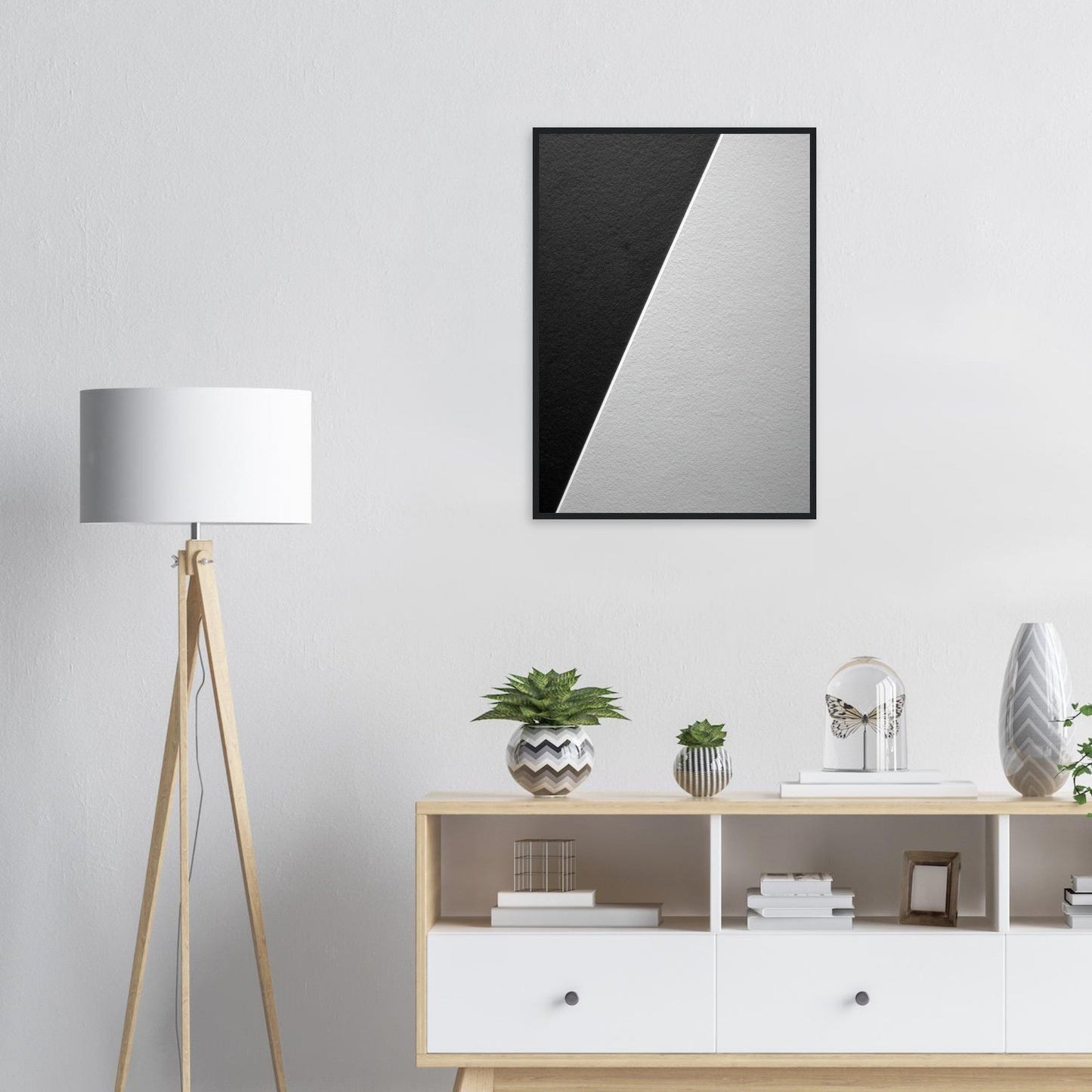 Smart 'Black & White' II  - Premium Matte Paper Wooden Framed Poster