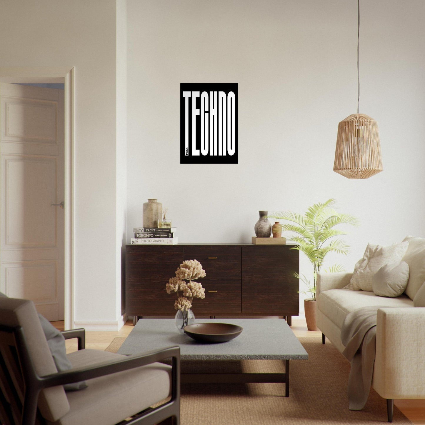 Music TECHNO - Premium Matte Paper Poster