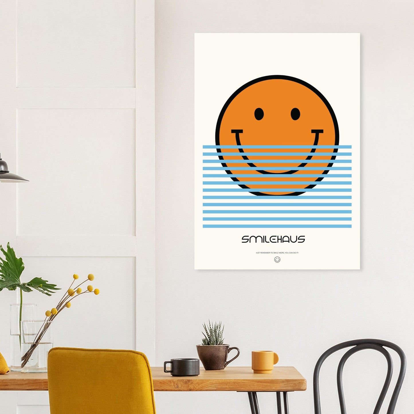 Orange & Blue 'Smilehaus' - Premium Matte Paper Poster