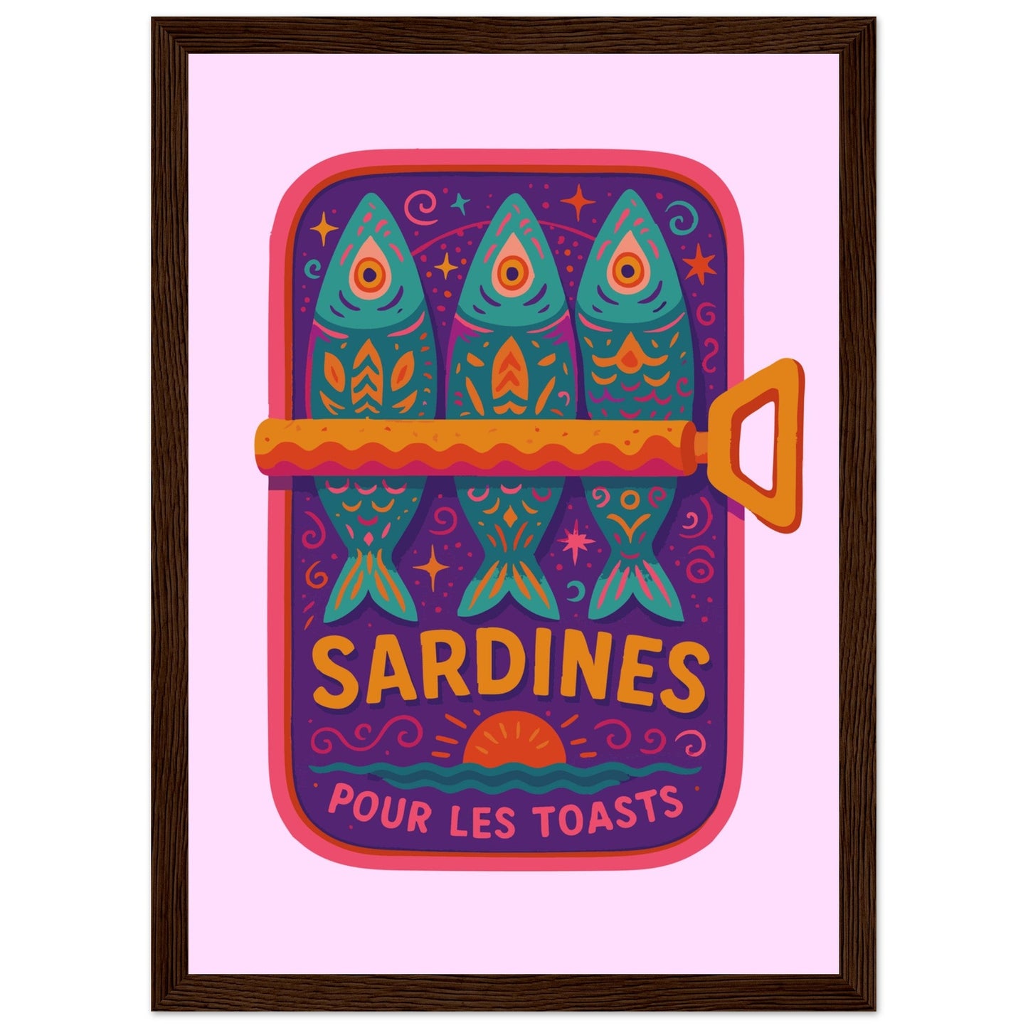 Food 'Sardines'  - Premium Matte Paper Wooden Framed Poster