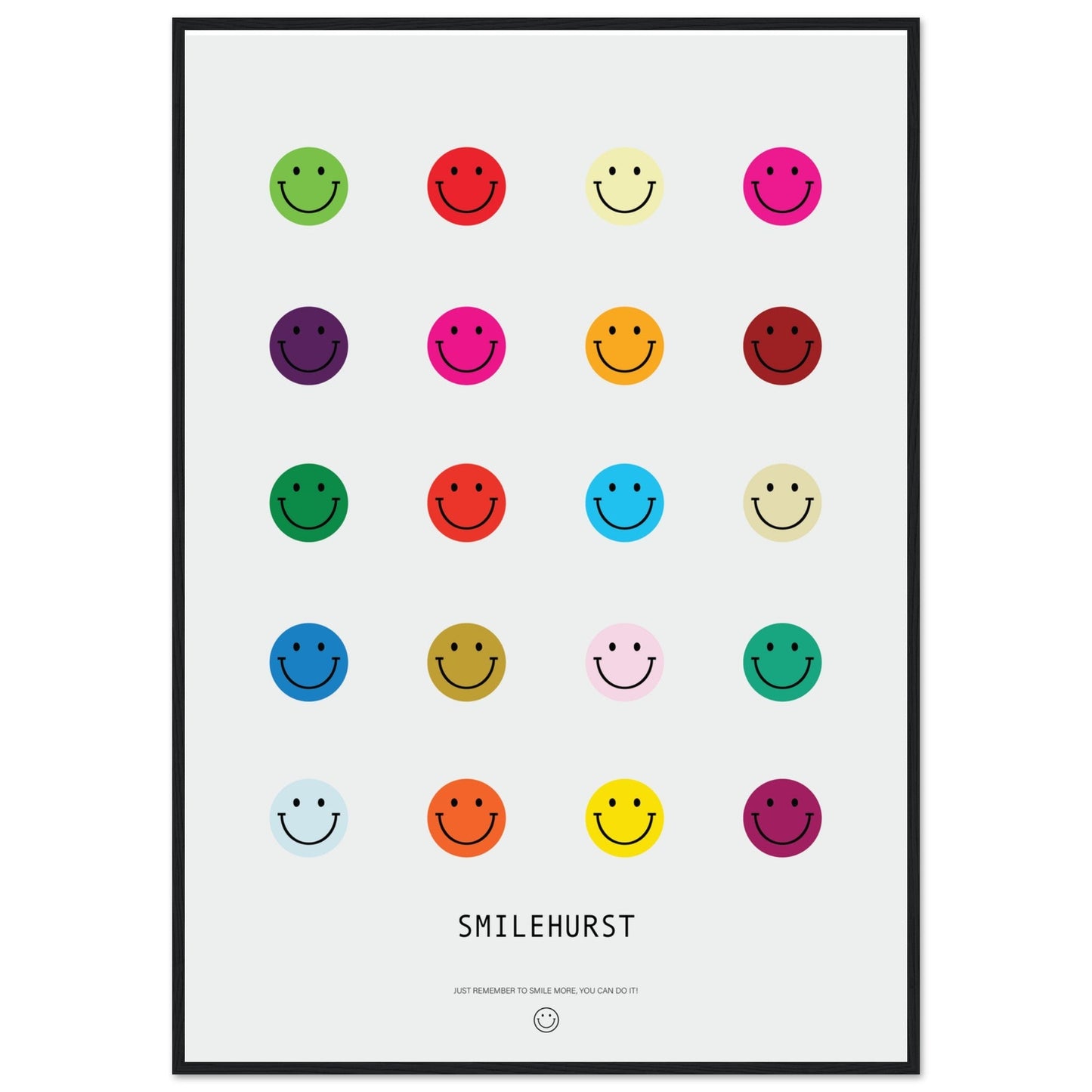 Colours 'Smilehirst' - Premium Matte Paper Wooden Framed Poster