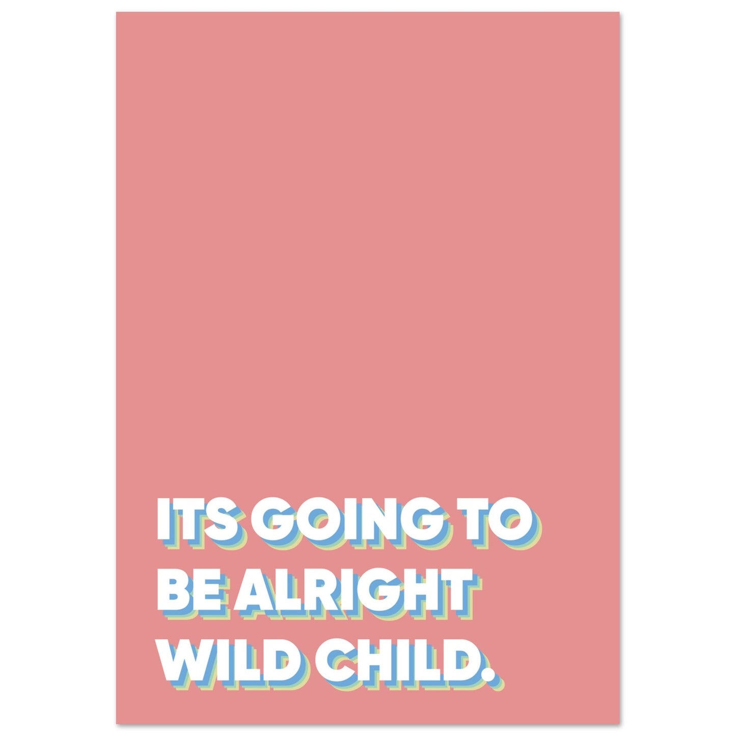 Sign 'Wild Child' - Premium Matte Paper Poster