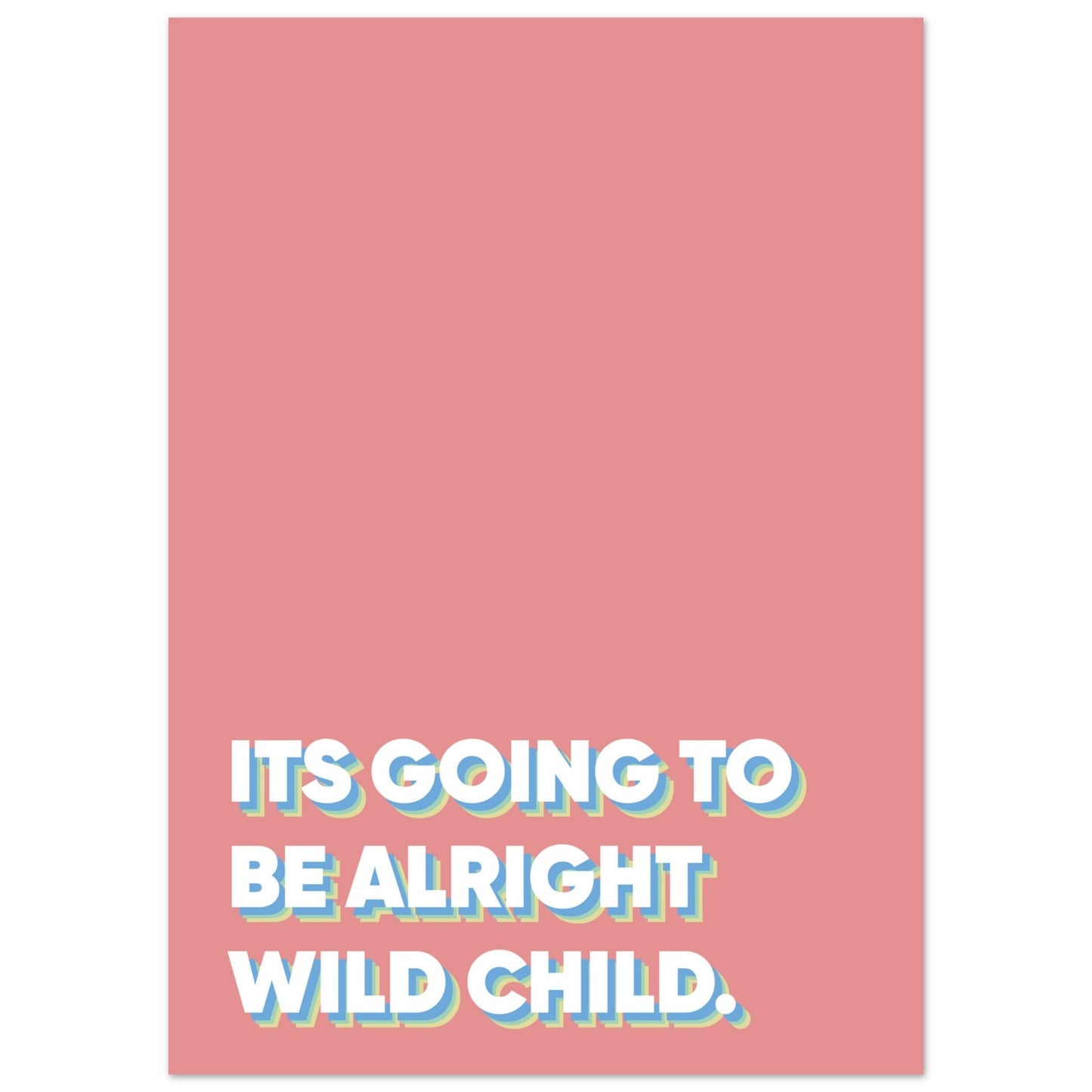 Sign 'Wild Child' - Premium Matte Paper Poster