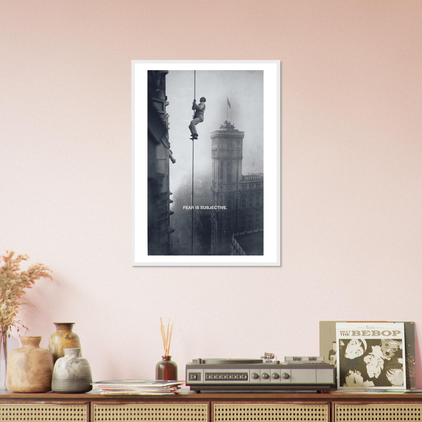 Ed Dickinson 'Fear is Subjective' - Premium Matte Paper Wooden Framed Poster