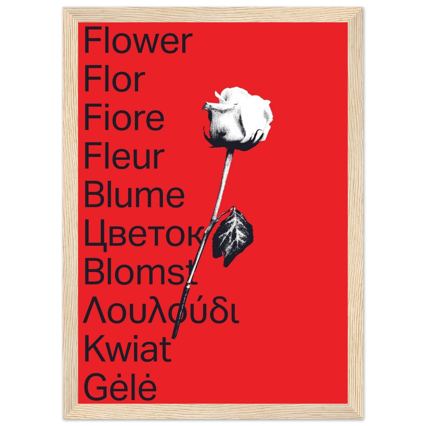 Ed Dickinson 'Flower' - Premium Matte Paper Wooden Framed Poster
