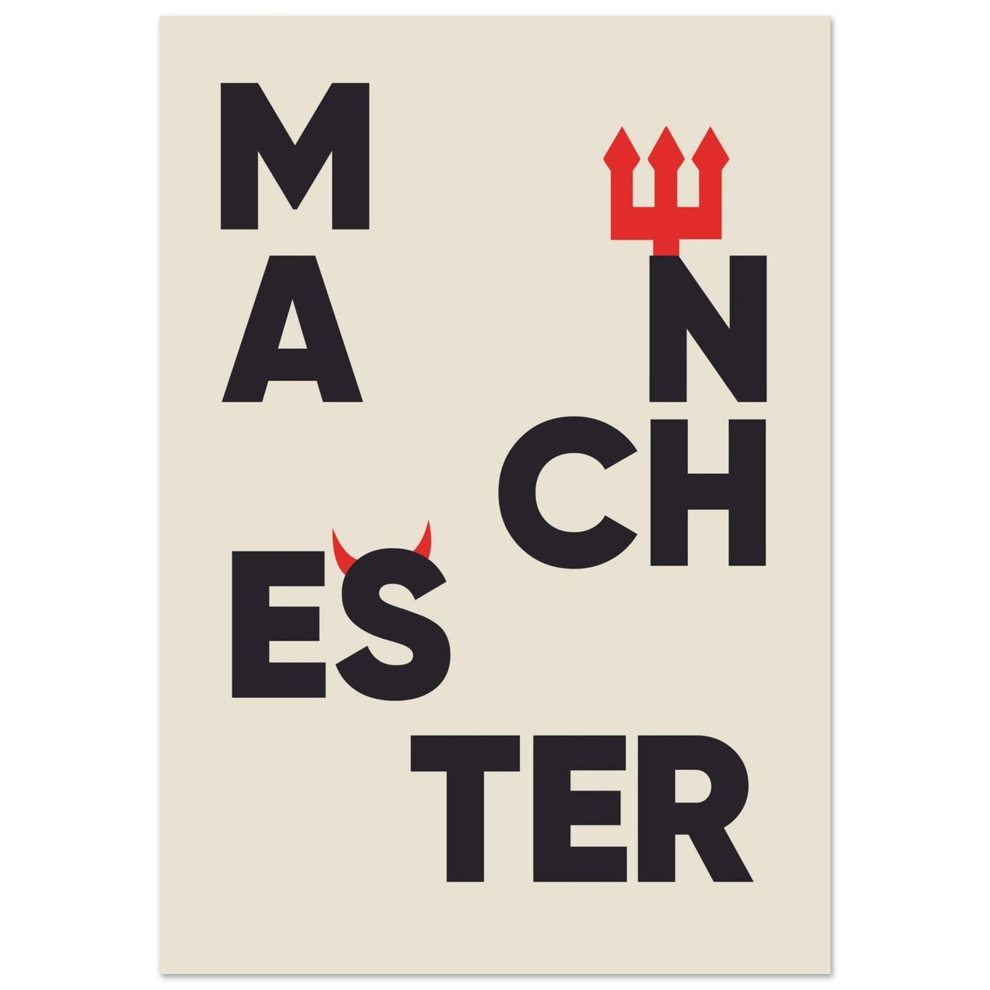Cities/ Places 'Manchester' - Premium Matte Paper Poster