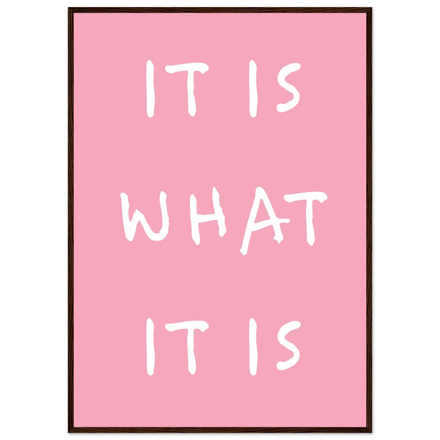 It is what it is - Premium Matte Paper Wooden Framed Poster