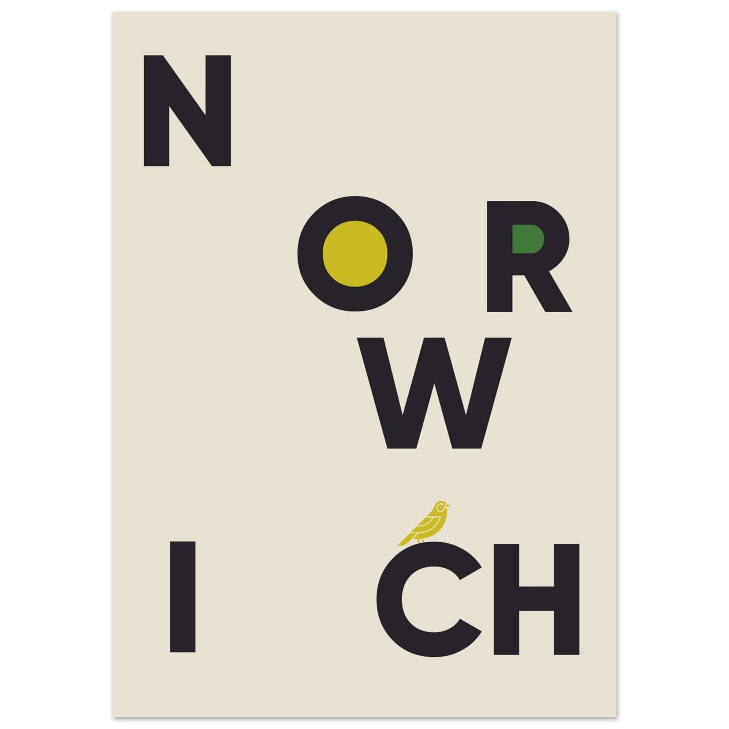 Cities/ Places 'Norwich' - Premium Matte Paper Poster