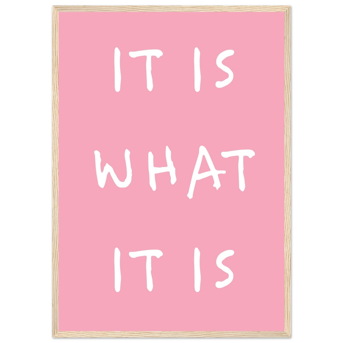 It is what it is - Premium Matte Paper Wooden Framed Poster