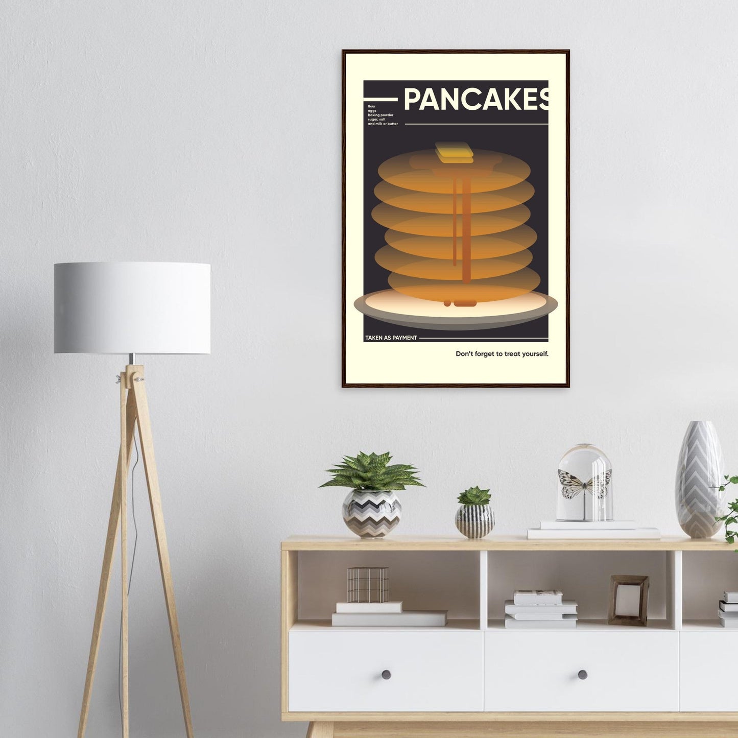 Pancakes - Premium Matte Paper Wooden Framed Poster