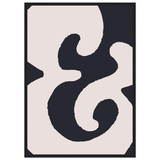 Sign '&' - Premium Matte Paper Wooden Framed Poster