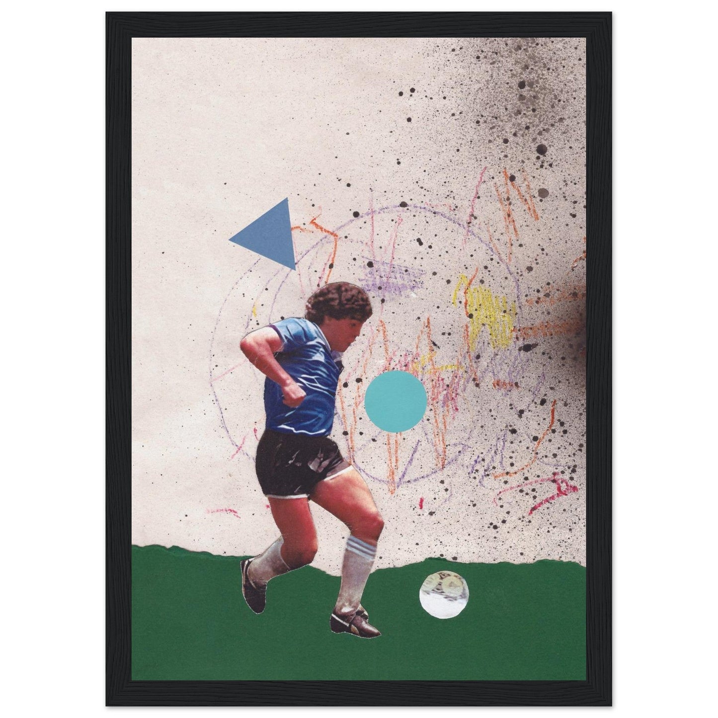 Ed Dickinson 'Football' - Premium Matte Paper Wooden Framed Poster