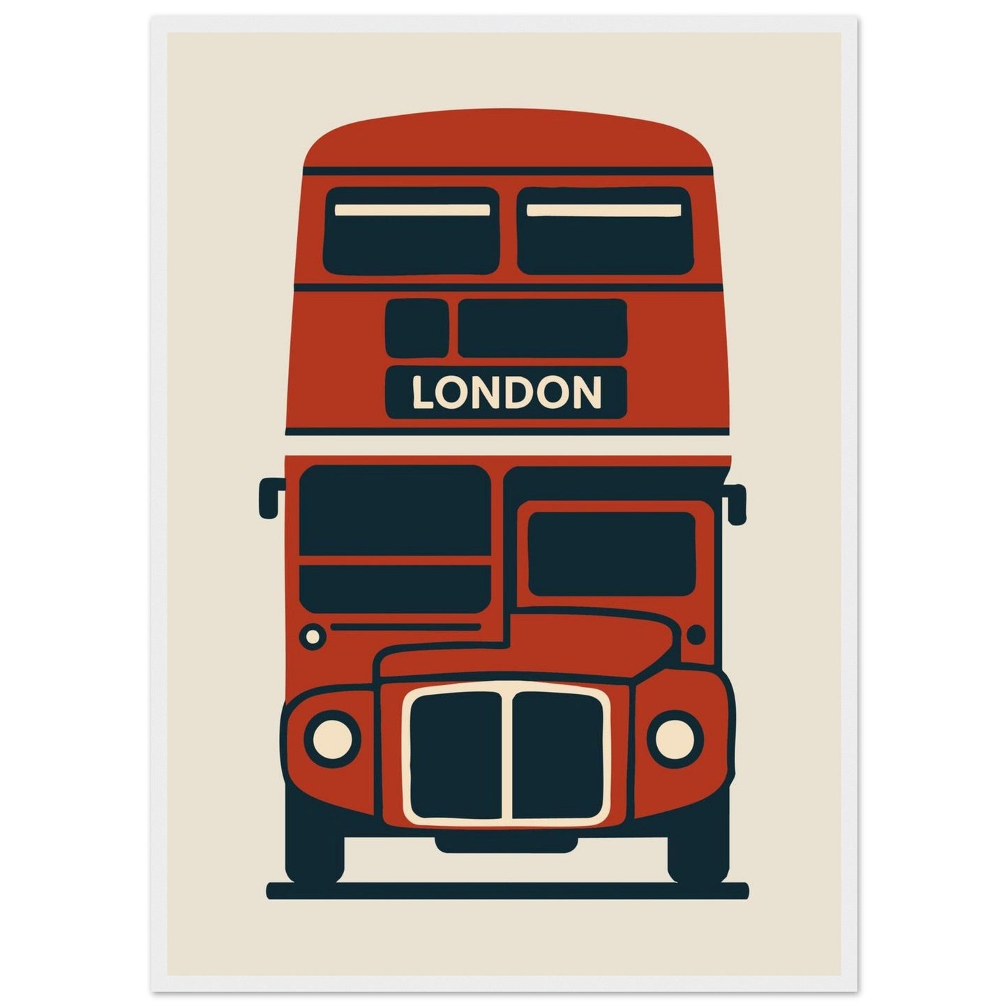 Cities/ Places 'Bus' - Premium Matte Paper Wooden Framed Poster