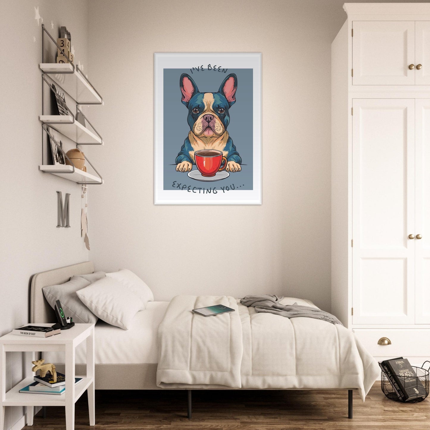 'I've Been Expecting You' (Dog) - Premium Matte Paper Wooden Framed Poster