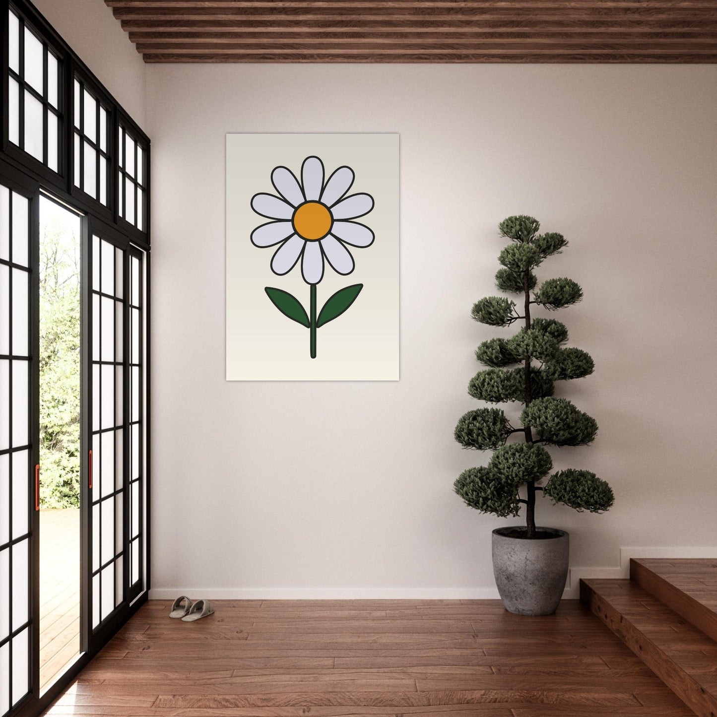 Daisy Flower - Premium Matte Paper Poster