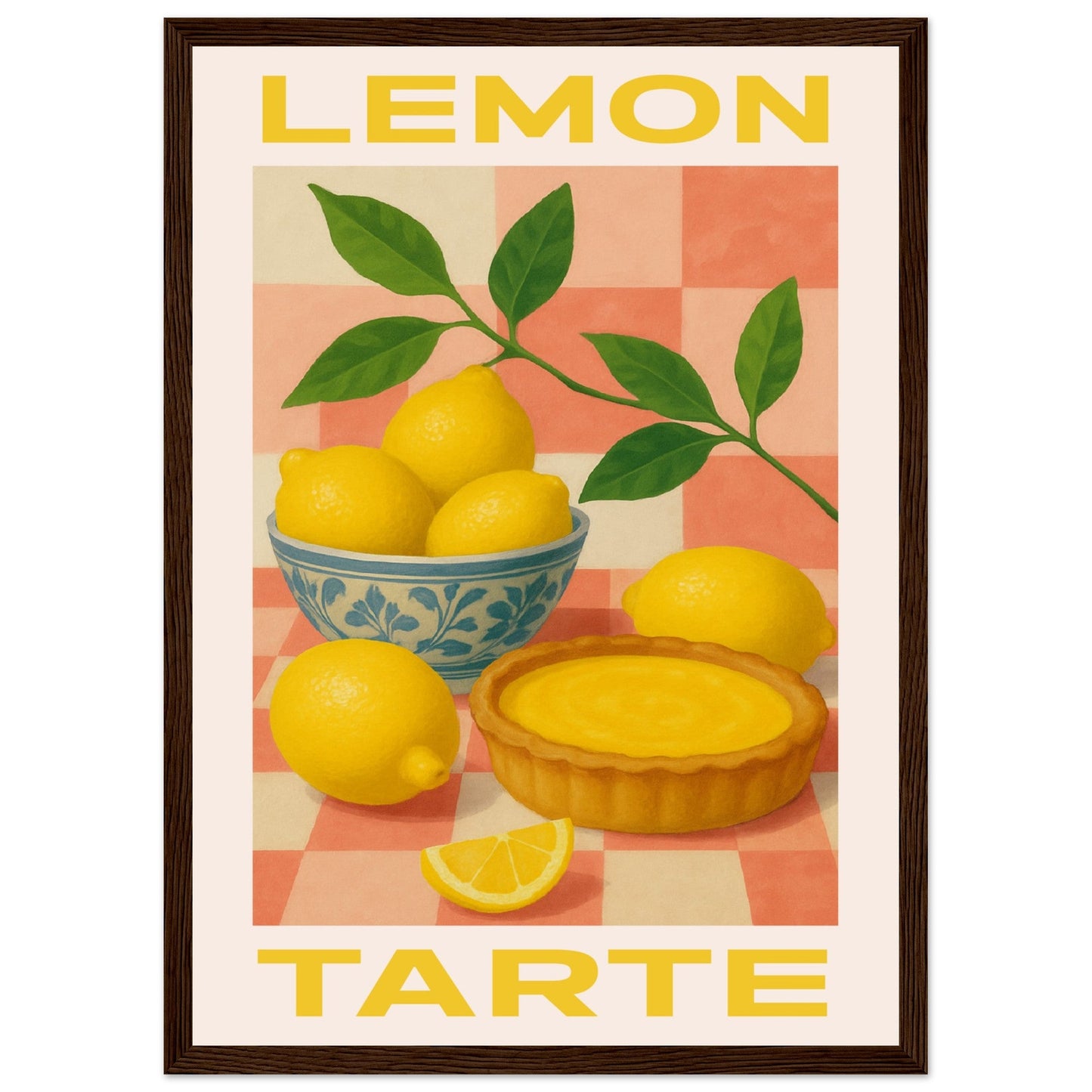 Fruity 'Lemon Tarte'  - Premium Matte Paper Wooden Framed Poster