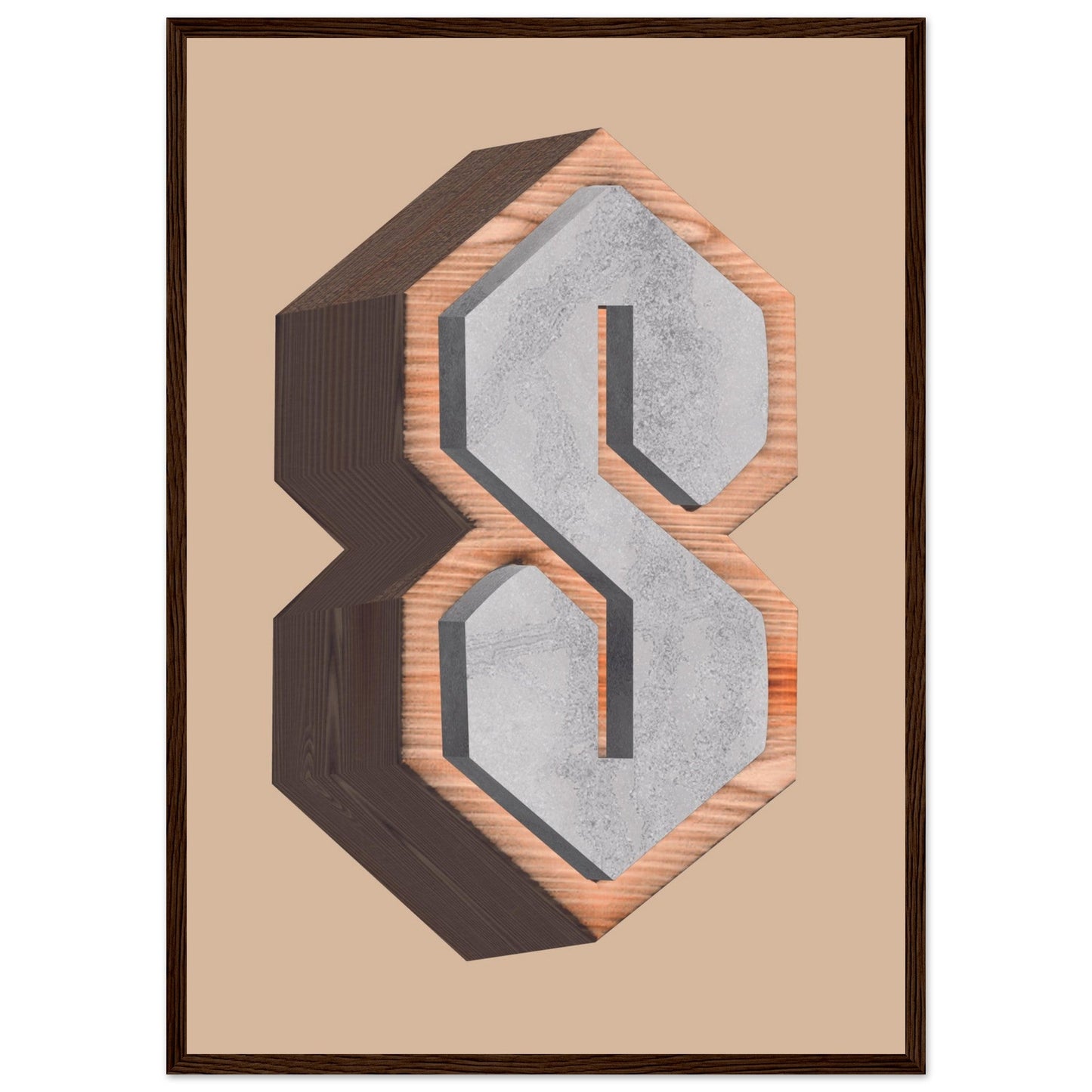 Super S - Premium Matte Paper Wooden Framed Poster