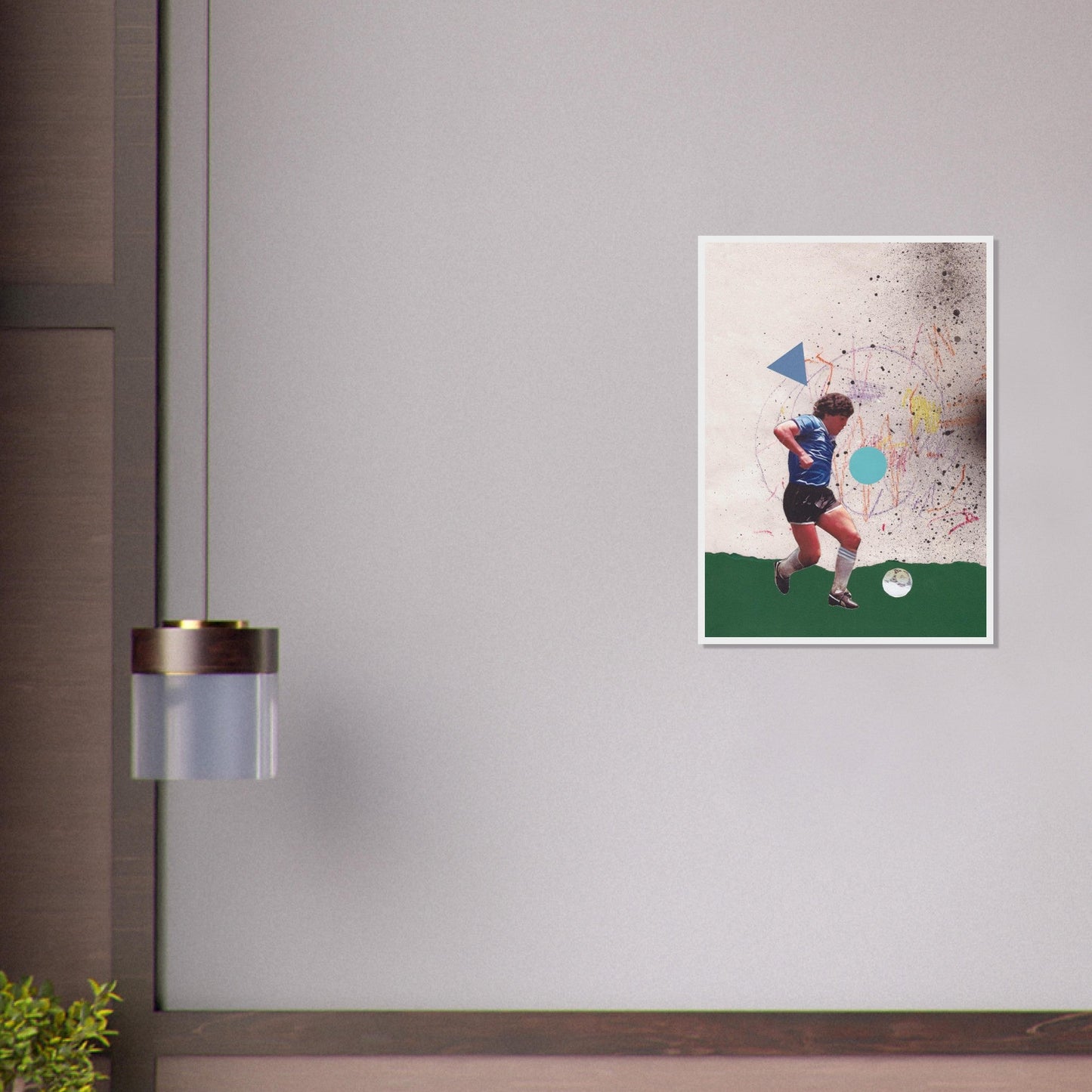 Ed Dickinson 'Football' - Premium Matte Paper Wooden Framed Poster