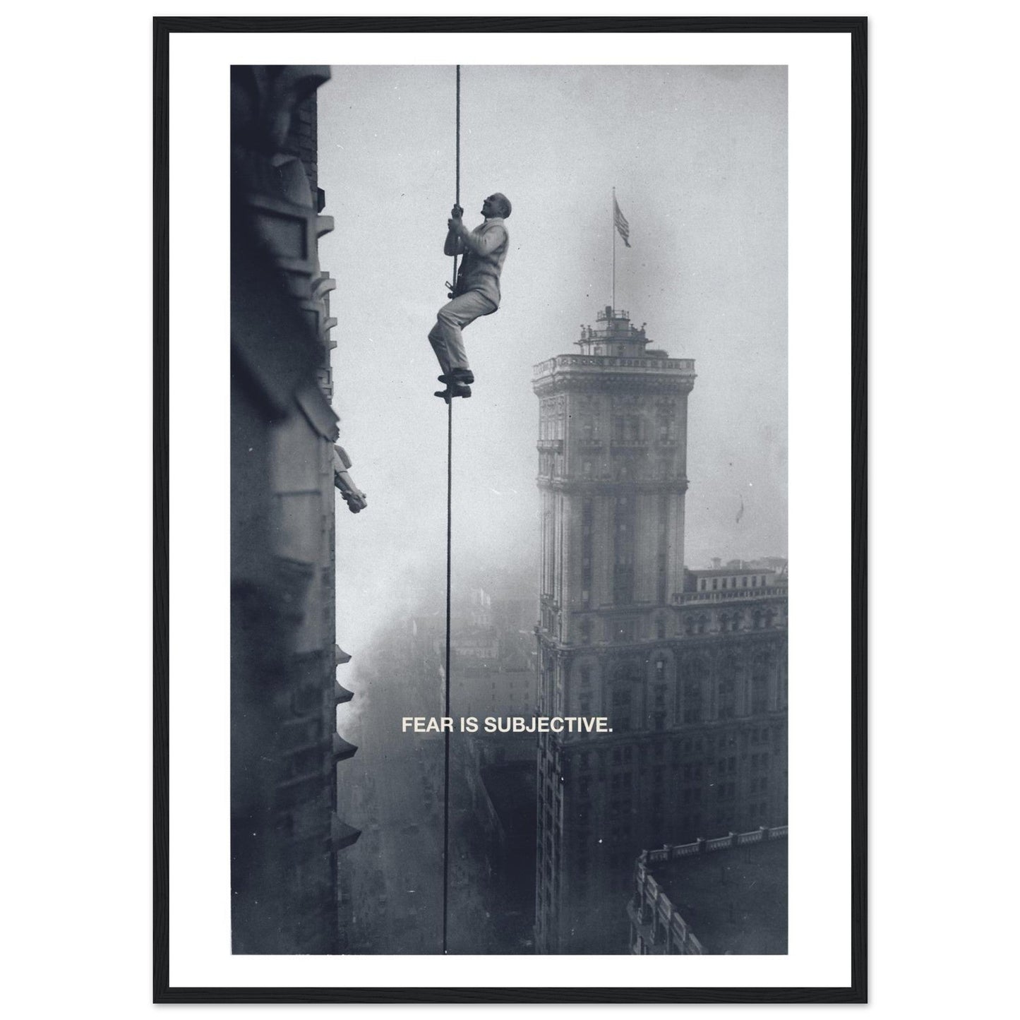 Ed Dickinson 'Fear is Subjective' - Premium Matte Paper Wooden Framed Poster