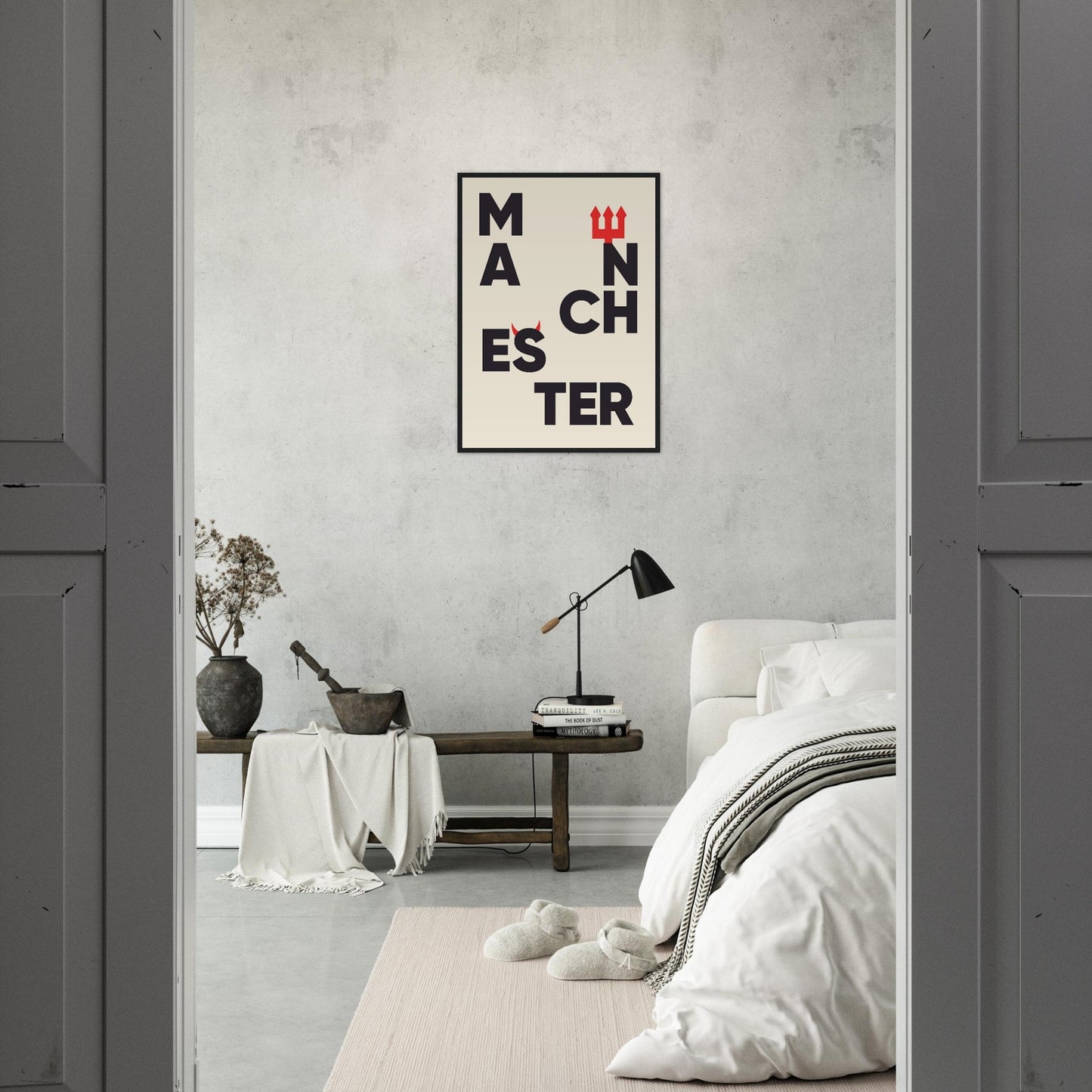 Cities/ Places 'Manchester' - Premium Matte Paper Wooden Framed Poster