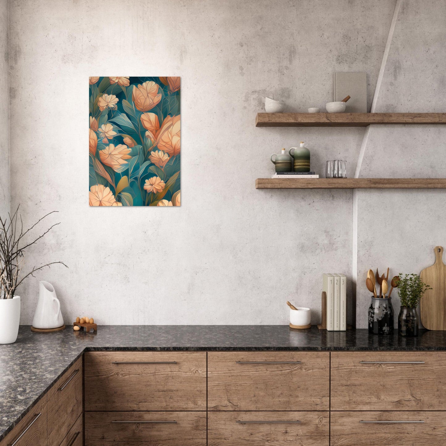 Flowers 'Abstract Garden' - Premium Matte Paper Poster