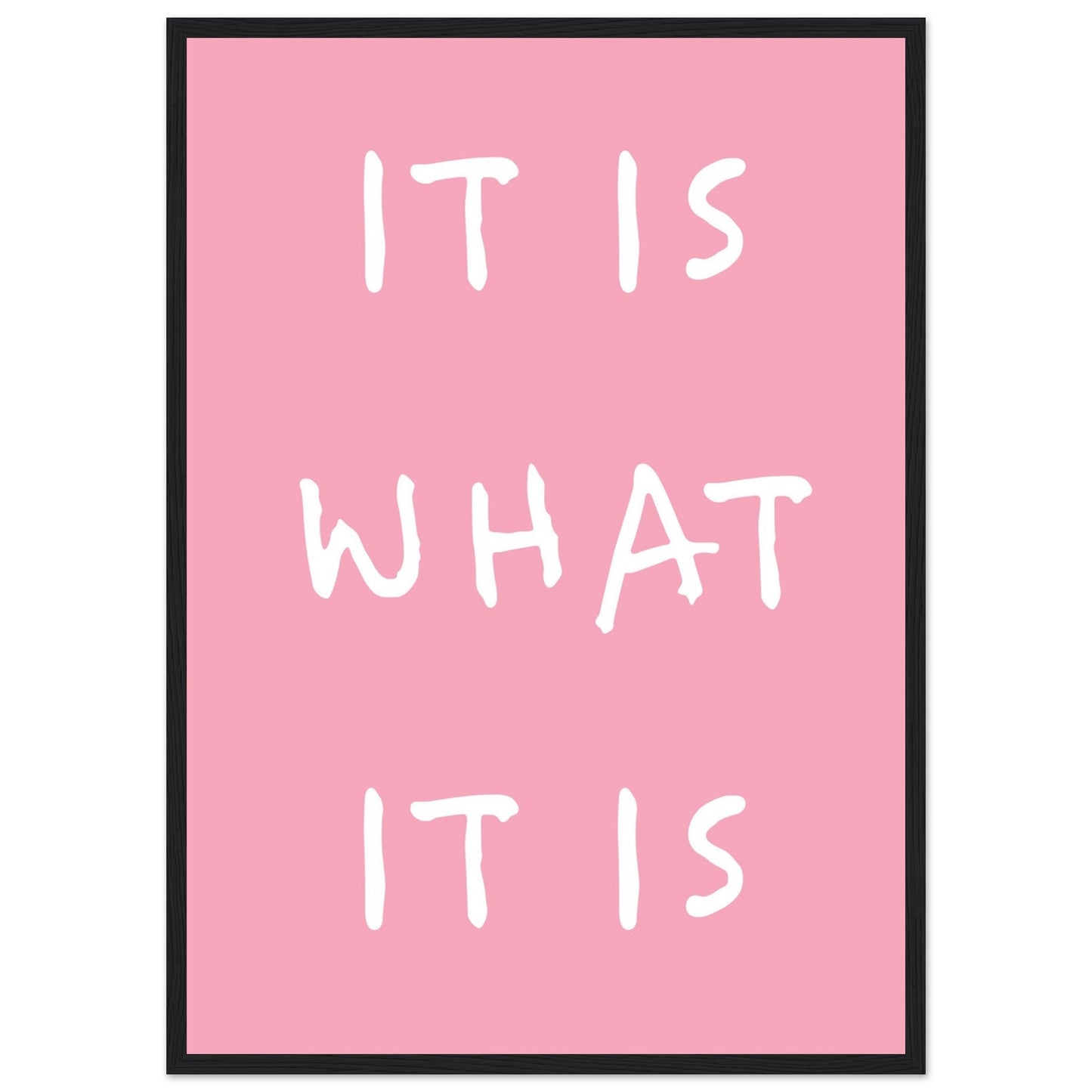 It is what it is - Premium Matte Paper Wooden Framed Poster