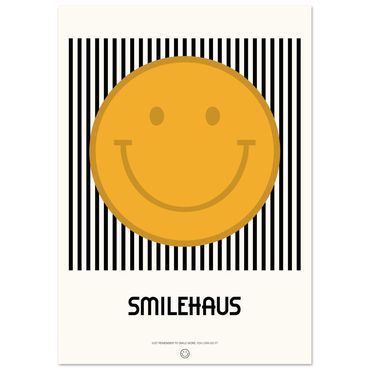 Yellow & Black 'Smilehaus' - Premium Matte Paper Poster