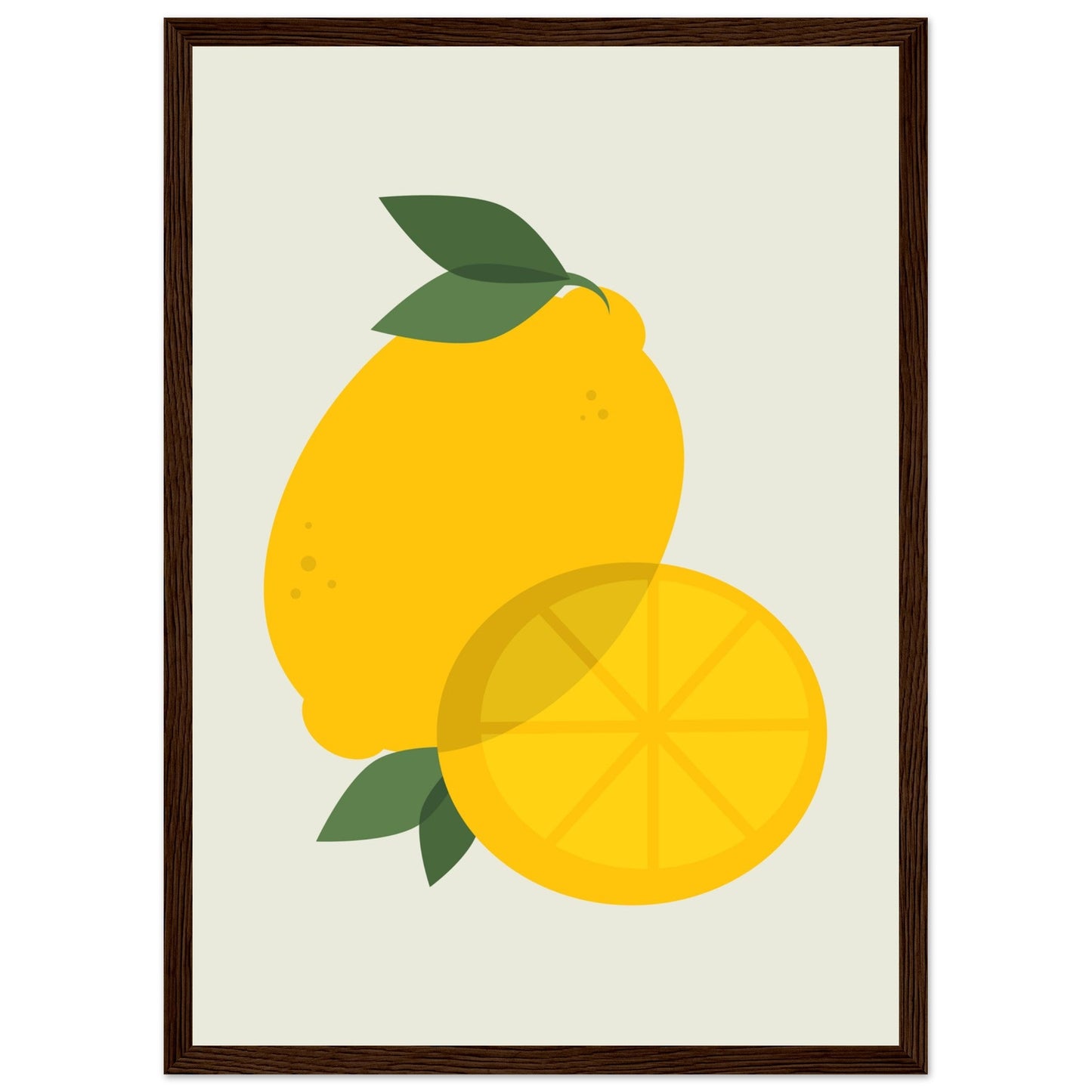 Fruity 'Lemons' - Premium Matte Paper Wooden Framed Poster