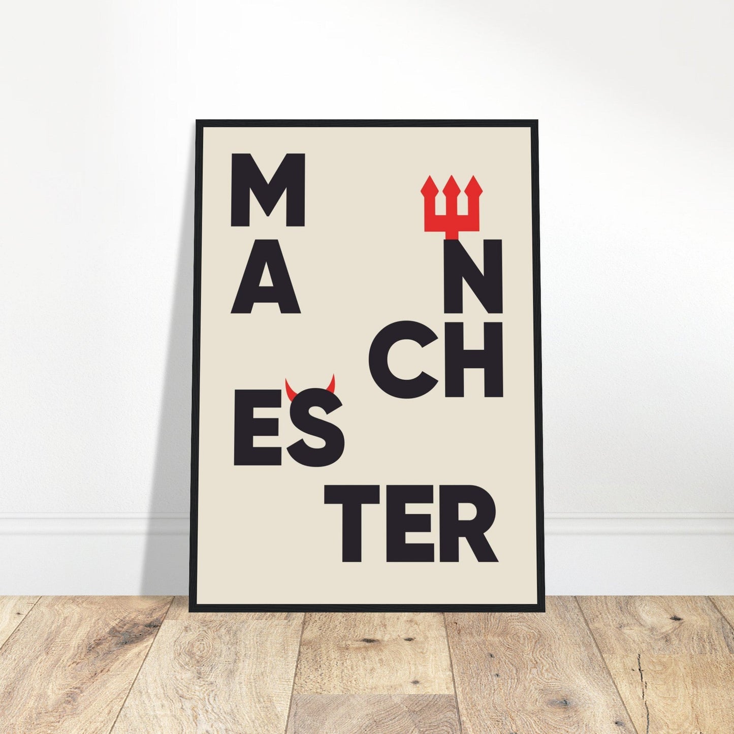 Cities/ Places 'Manchester' - Premium Matte Paper Wooden Framed Poster