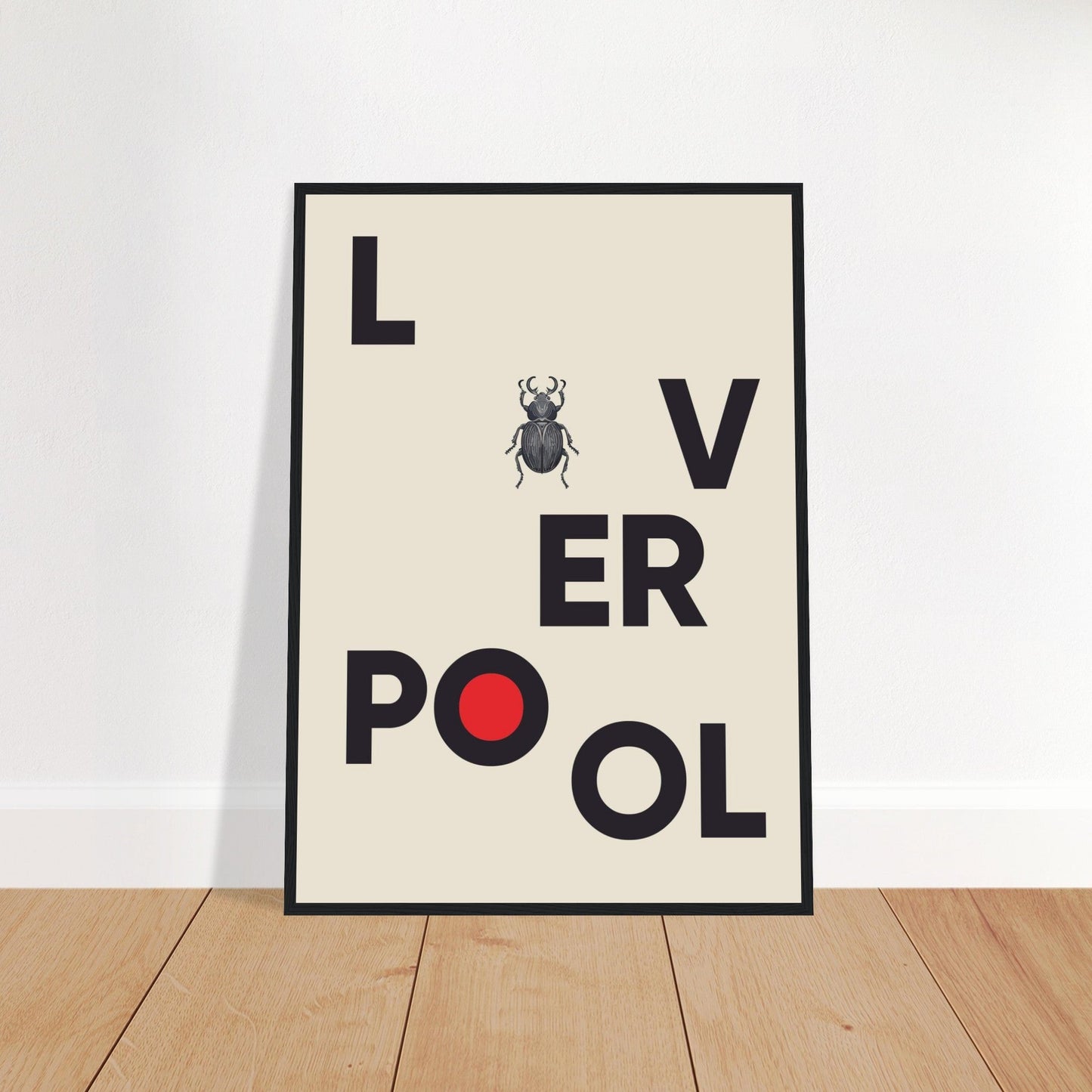 Cities/ Places 'Liverpool' - Premium Matte Paper Wooden Framed Poster