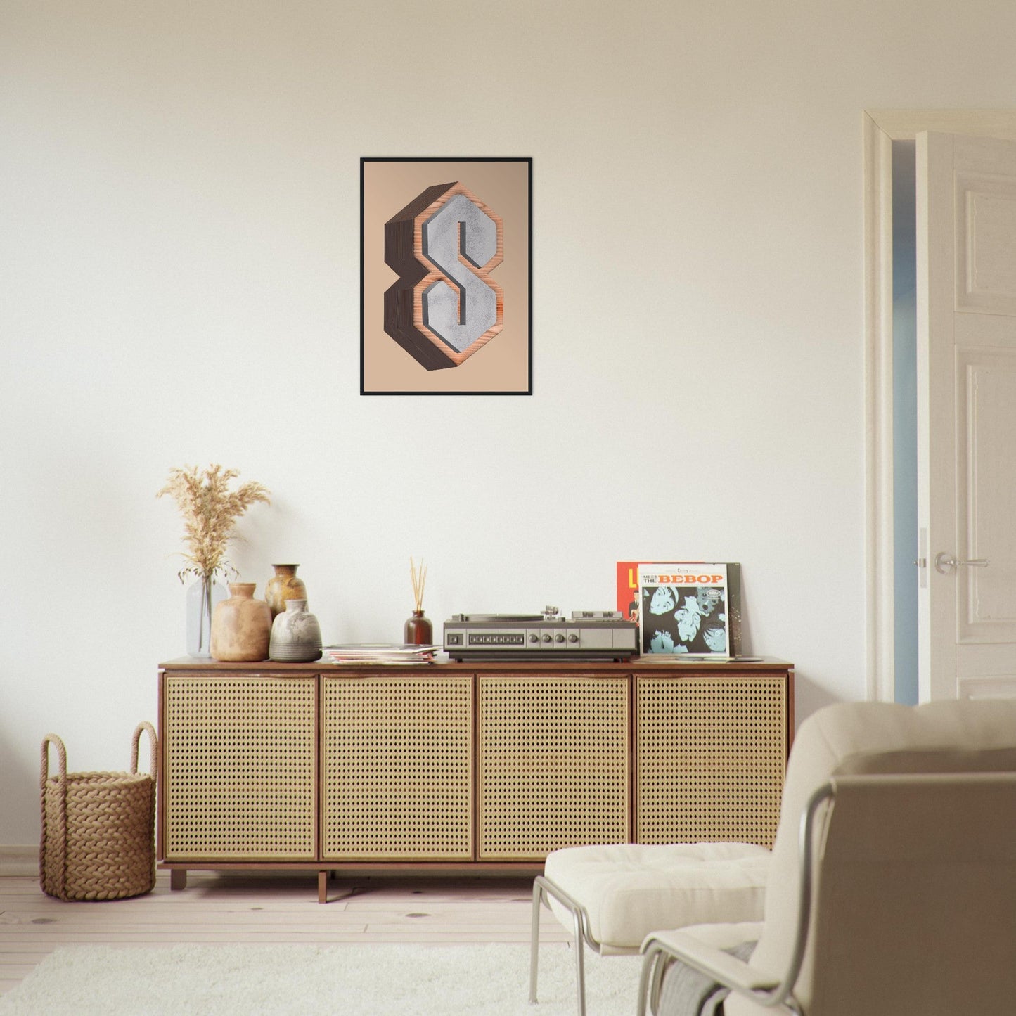 Super S - Premium Matte Paper Wooden Framed Poster