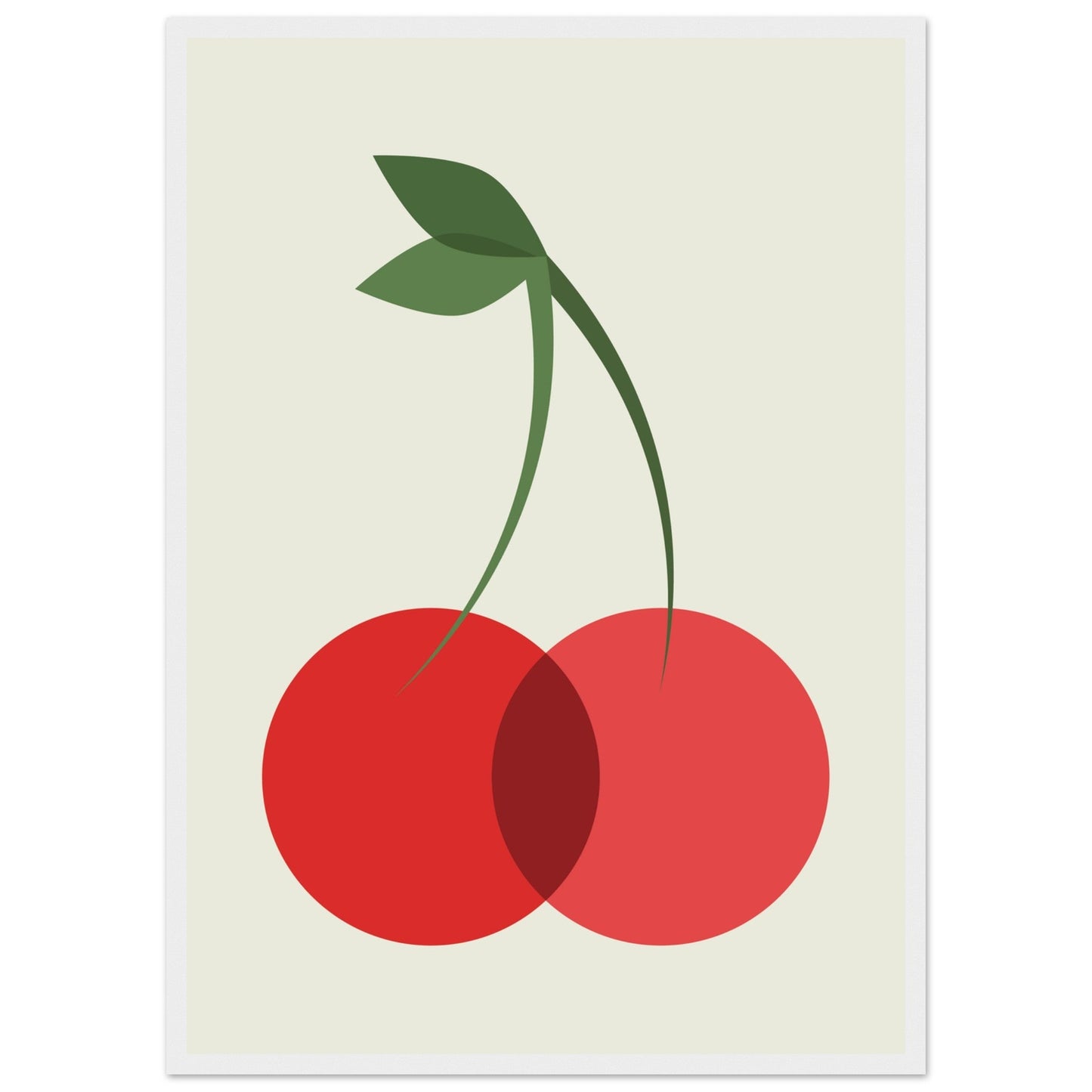 Fruity 'Cherries' - Premium Matte Paper Wooden Framed Poster