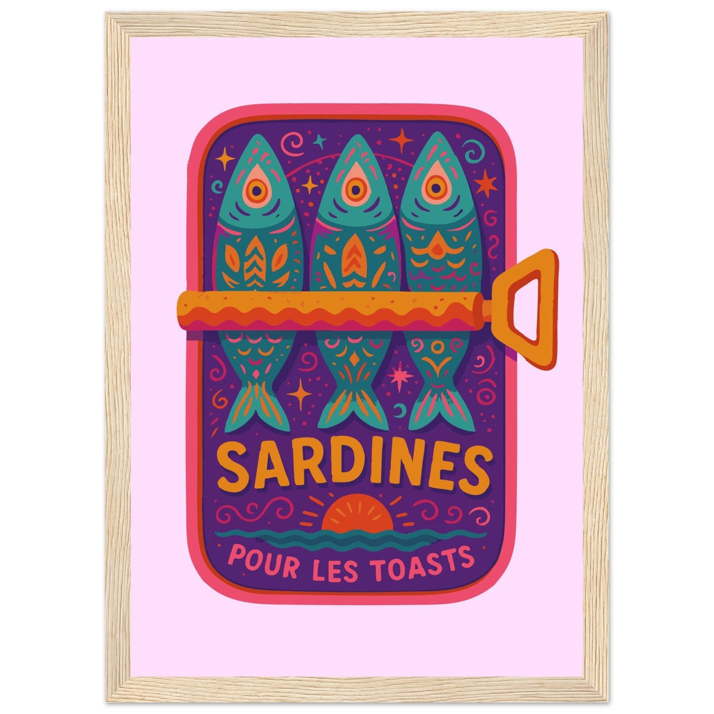 Food 'Sardines'  - Premium Matte Paper Wooden Framed Poster