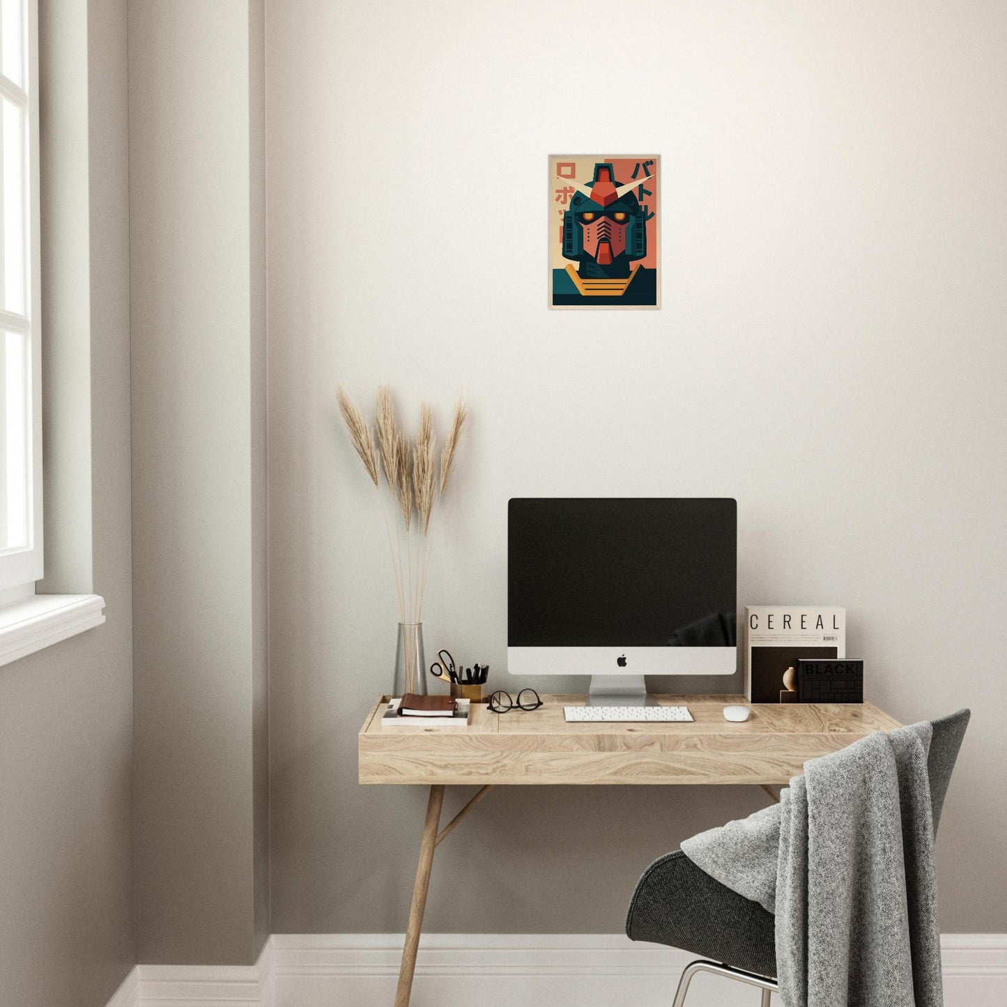 Robot Battle   - Premium Matte Paper Wooden Framed Poster