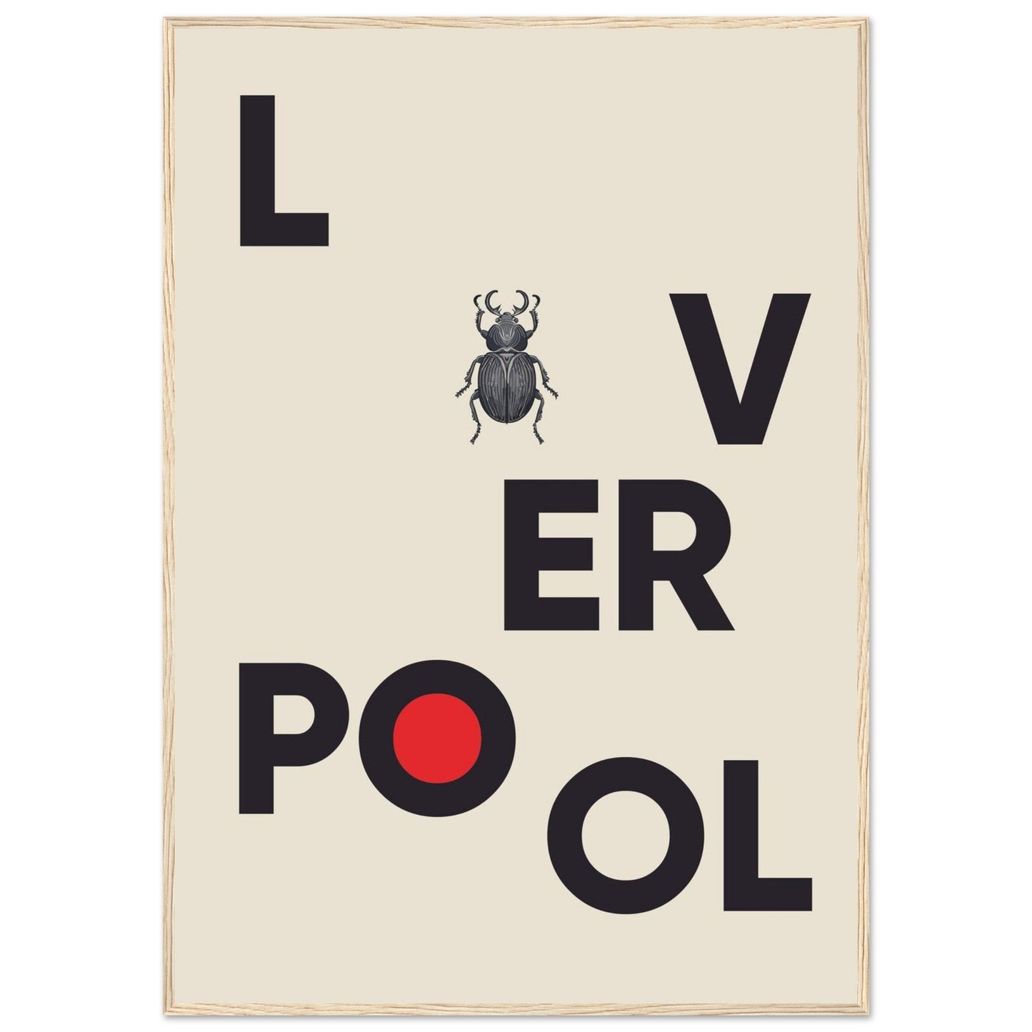 Cities/ Places 'Liverpool' - Premium Matte Paper Wooden Framed Poster