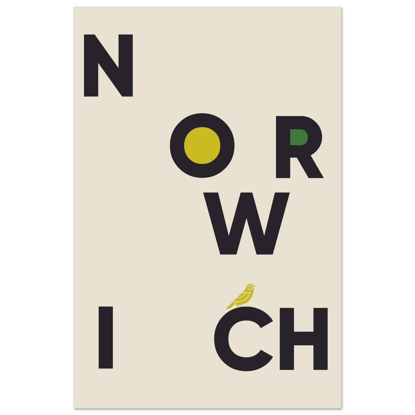Cities/ Places 'Norwich' - Premium Matte Paper Poster