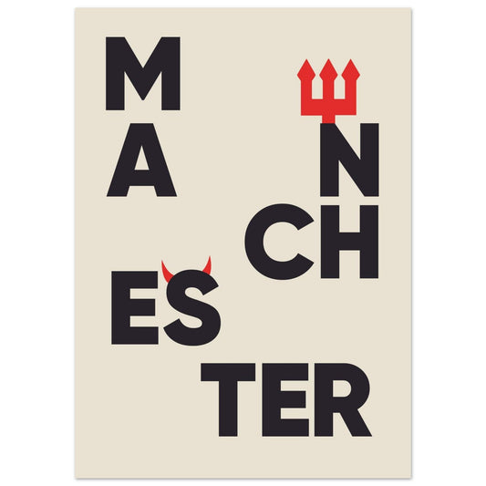 Cities/ Places 'Manchester' - Premium Matte Paper Poster