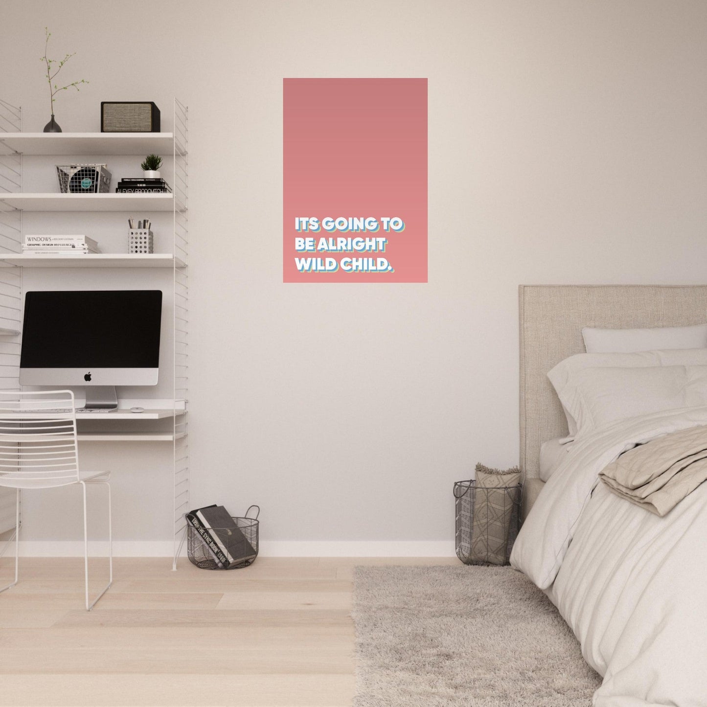 Sign 'Wild Child' - Premium Matte Paper Poster