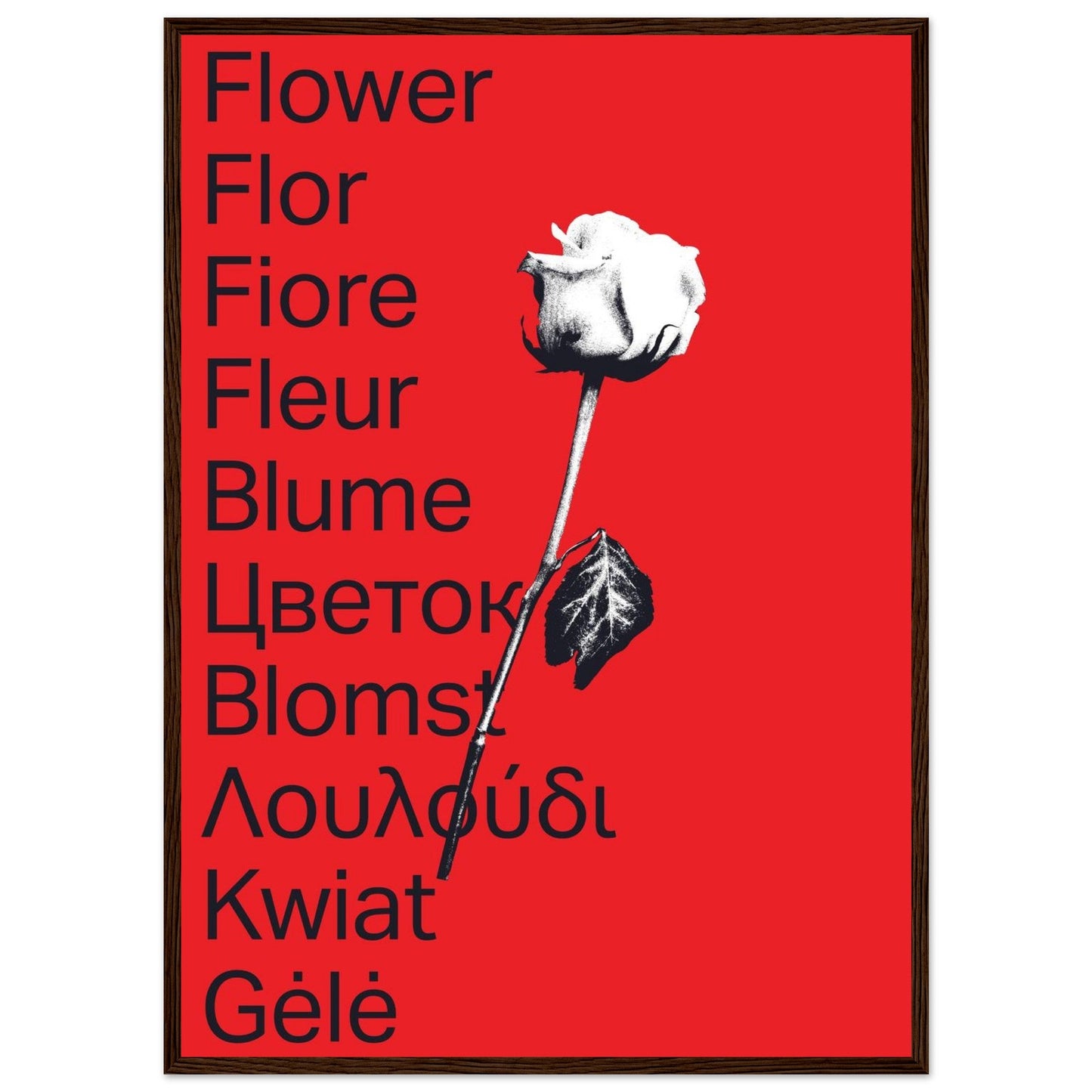 Ed Dickinson 'Flower' - Premium Matte Paper Wooden Framed Poster