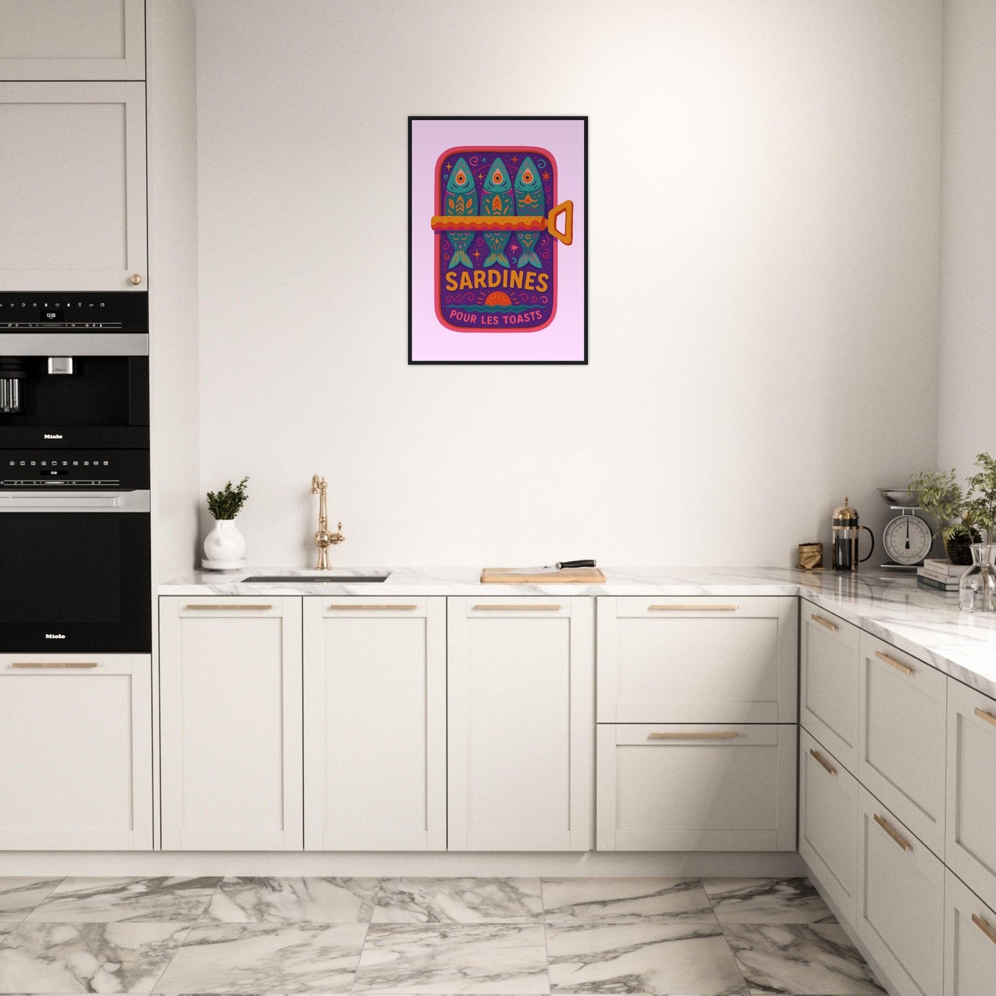 Food 'Sardines'  - Premium Matte Paper Wooden Framed Poster
