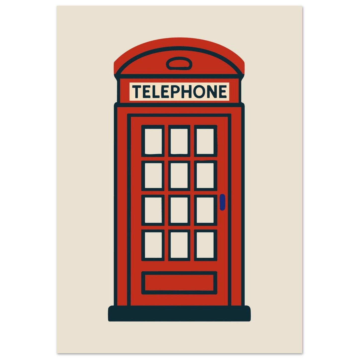Cities/ Places 'Phone Box' - Premium Matte Paper Poster