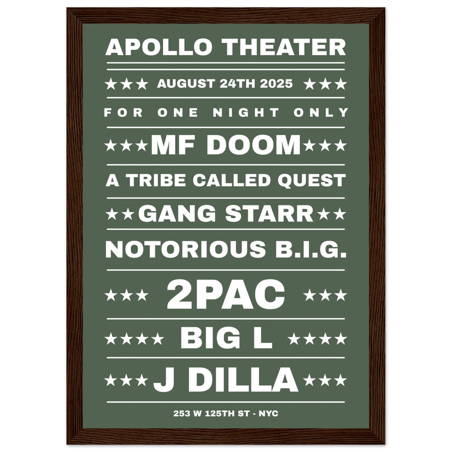 Sign 'Dream Hip Hop Gig' - Premium Matte Paper Wooden Framed Poster