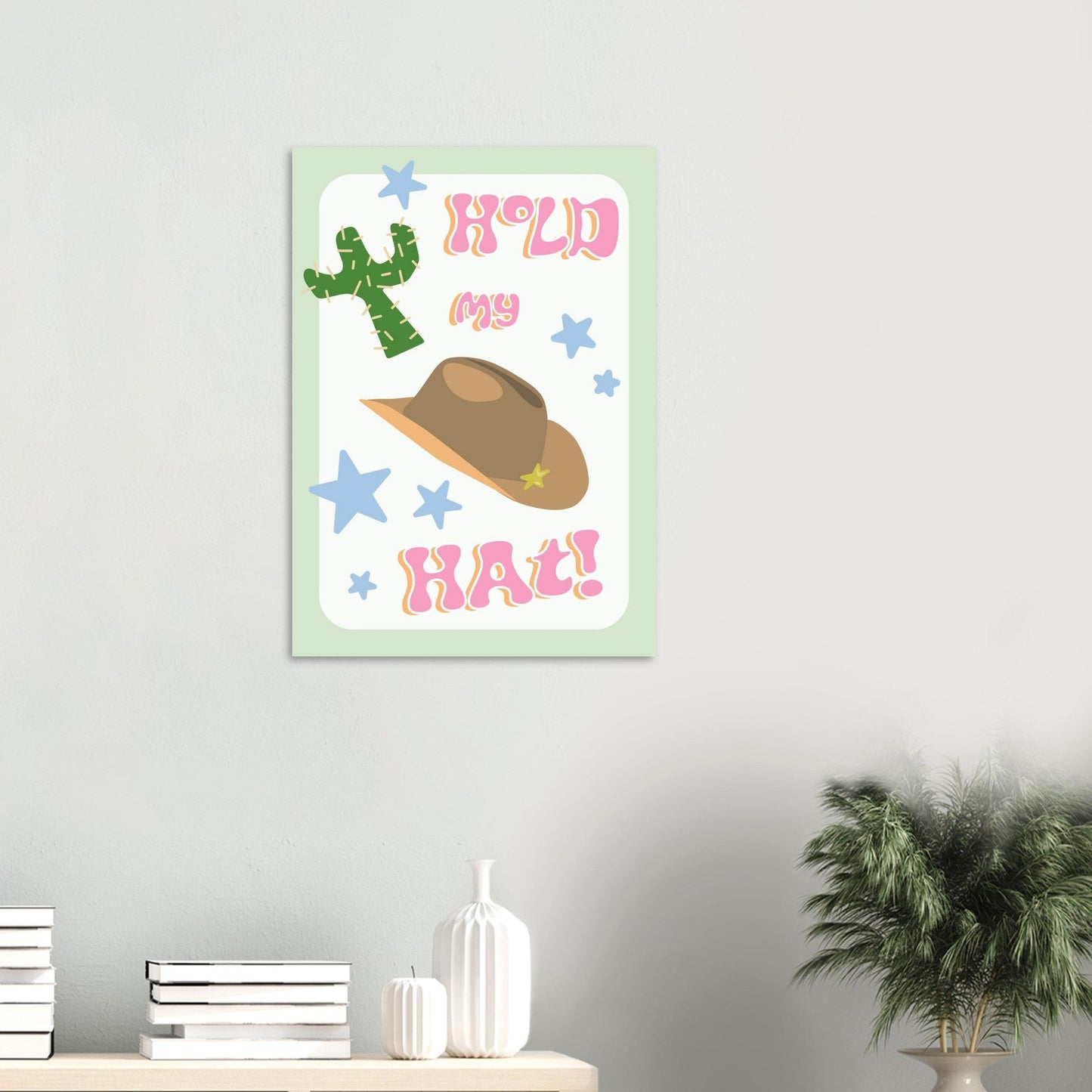 Groovy 'Hold My Hat' - Premium Matte Paper Poster