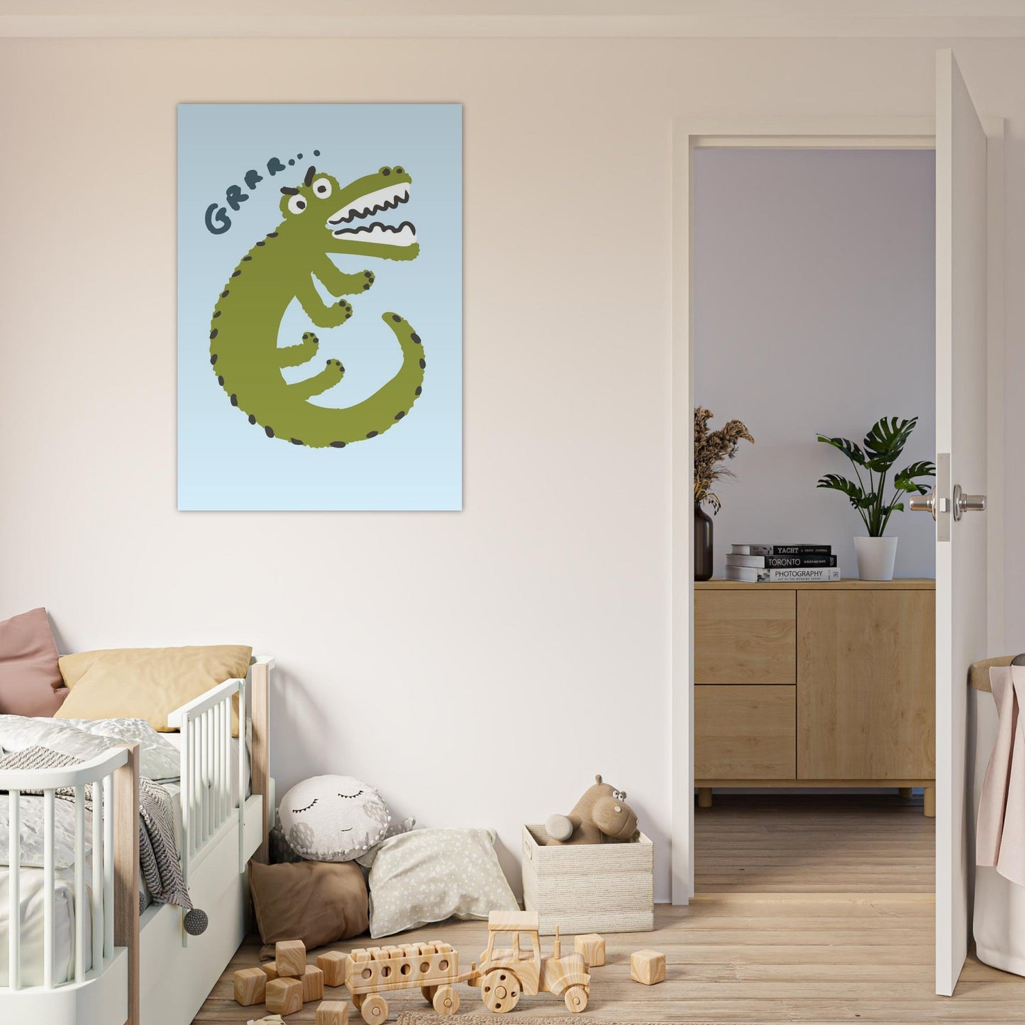 Animals 'Grrr...(Bad Day Croc)' - Premium Matte Paper Poster