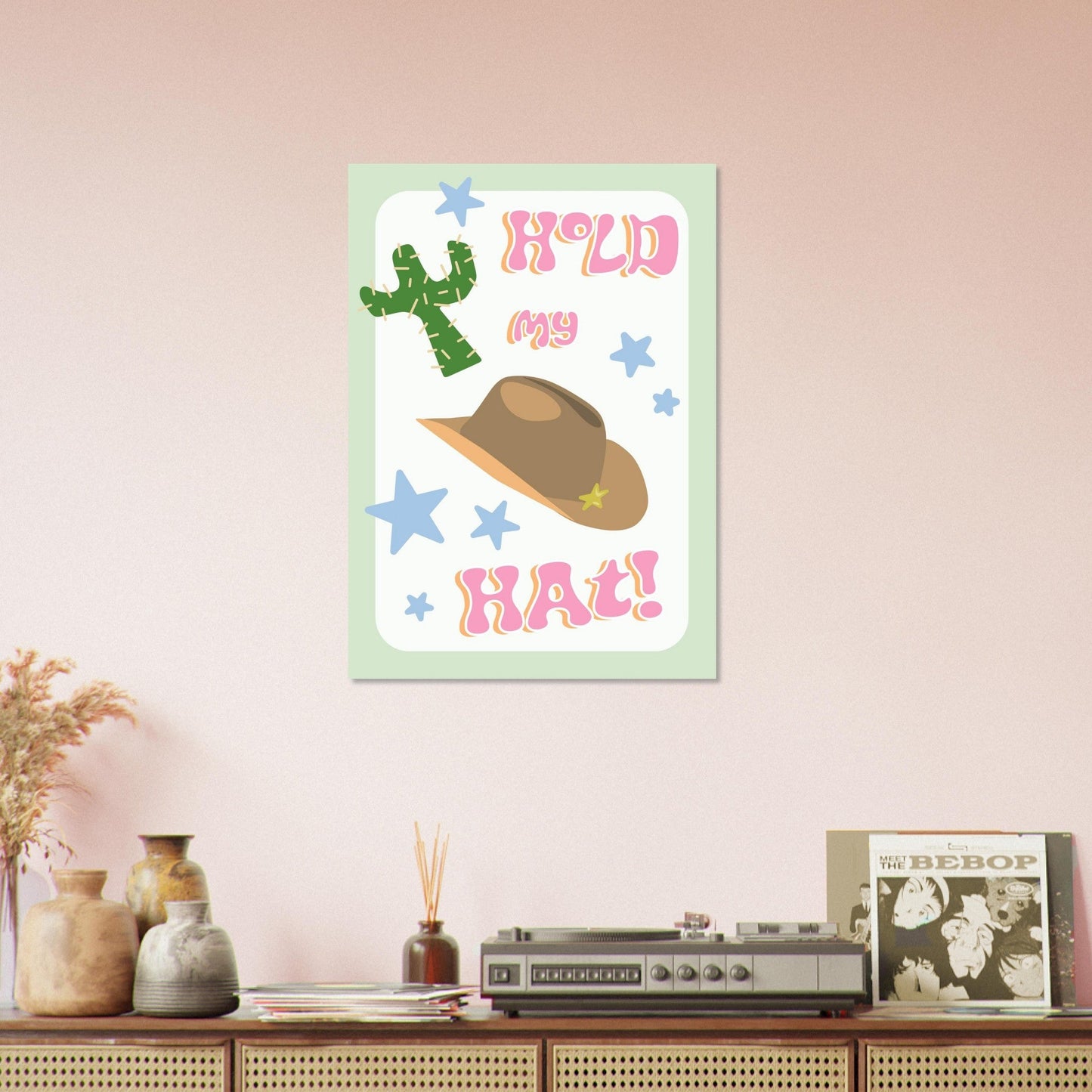 Groovy 'Hold My Hat' - Premium Matte Paper Poster