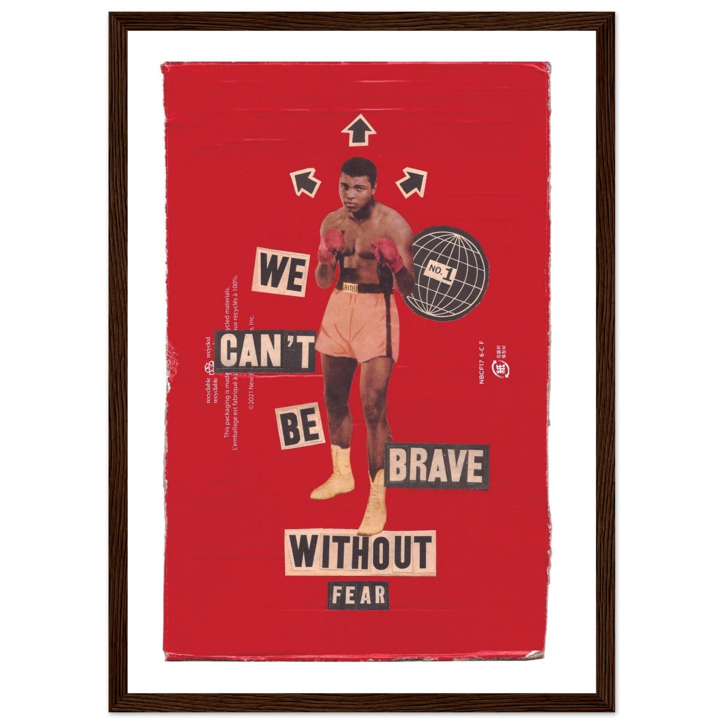 Ed Dickinson 'Brave Without Fear' - Premium Matte Paper Wooden Framed Poster