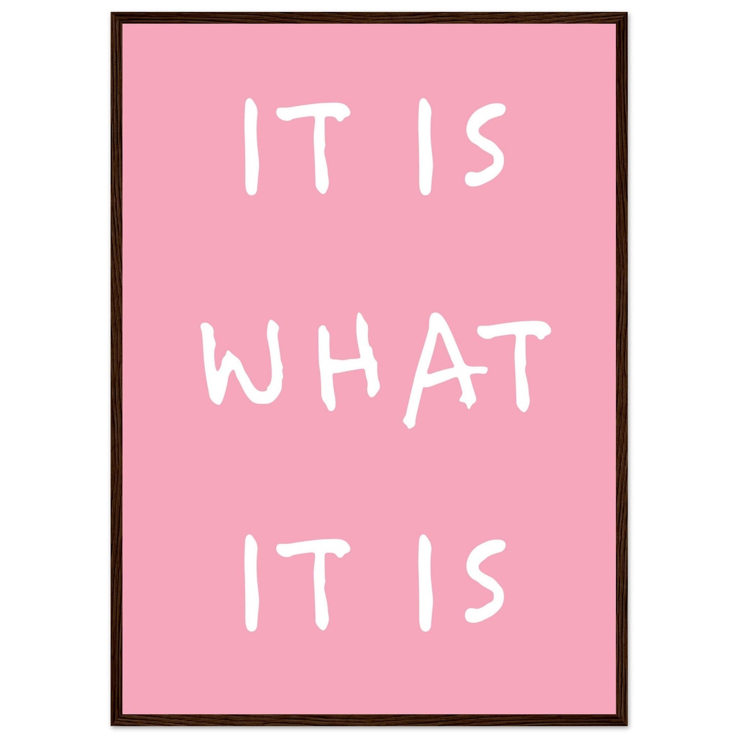 It is what it is - Premium Matte Paper Wooden Framed Poster