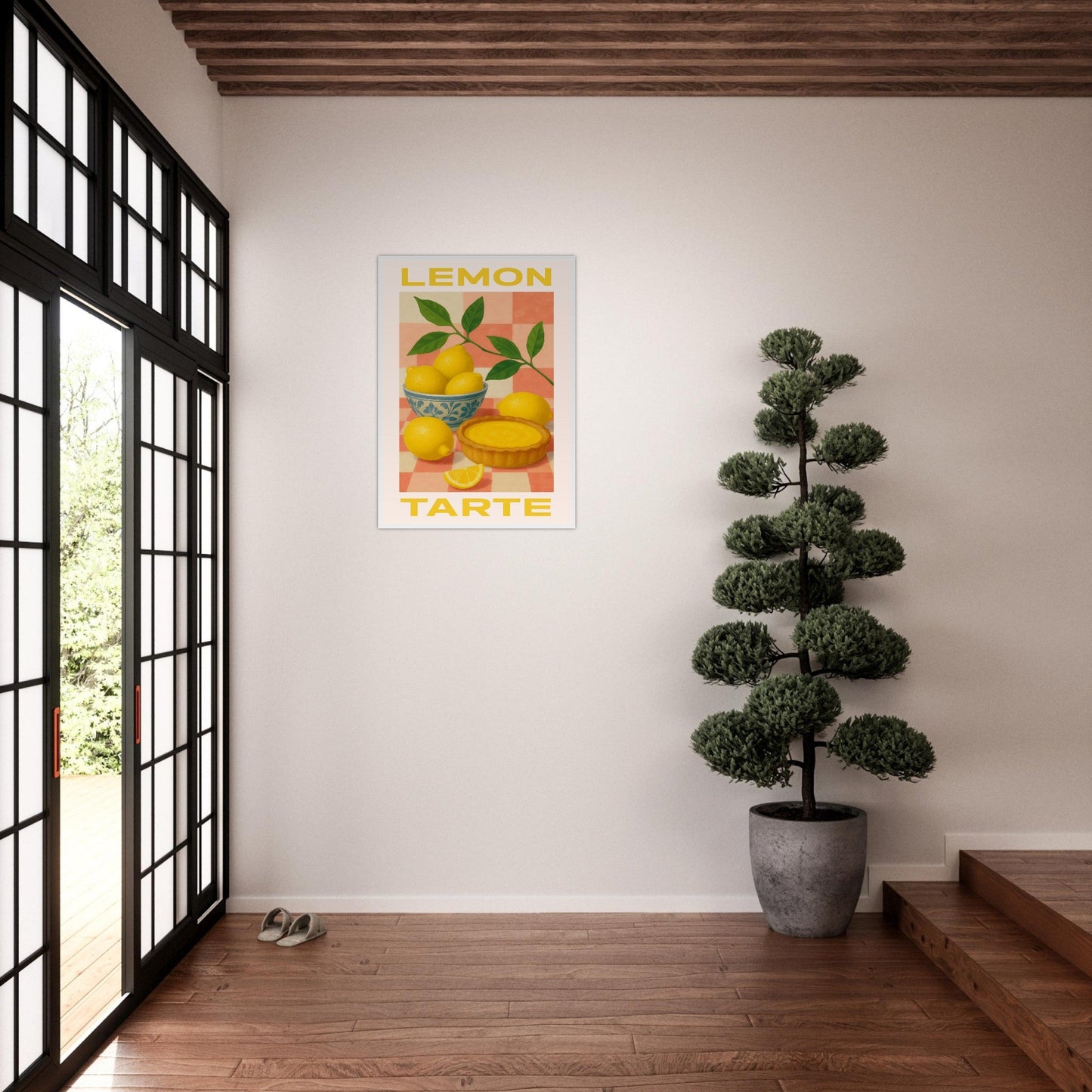 Fruity 'Lemon Tarte'  - Premium Matte Paper Wooden Framed Poster