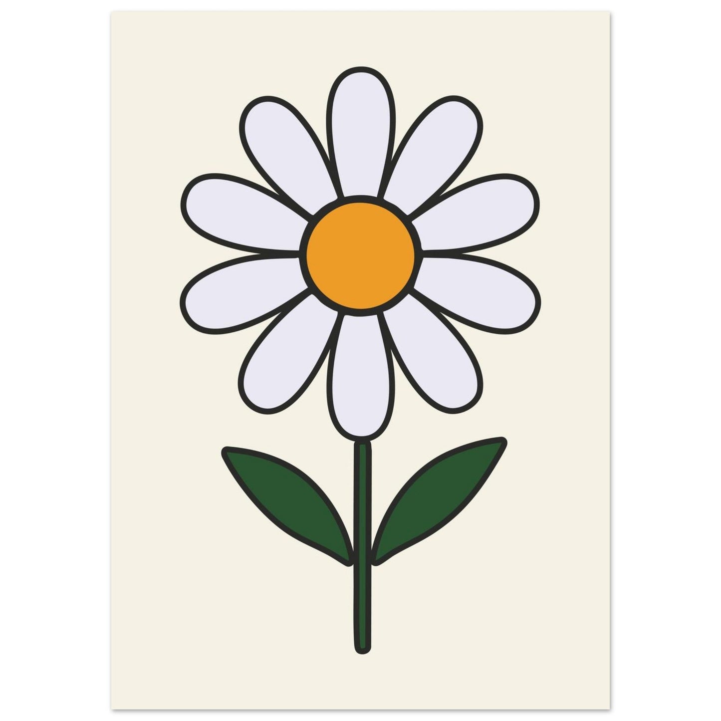 Daisy Flower - Premium Matte Paper Poster